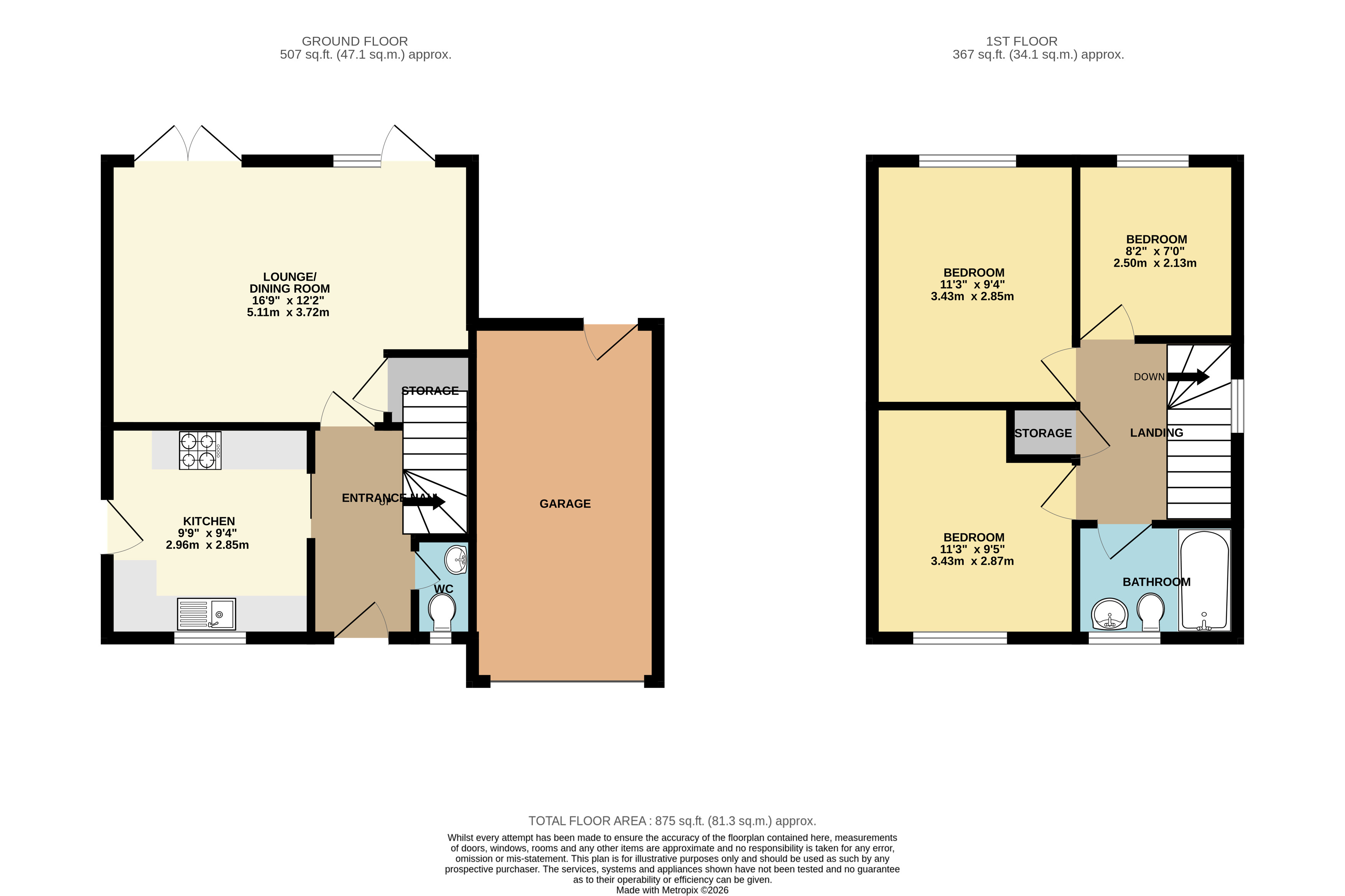 55, Damask Way, Warminster floorplan