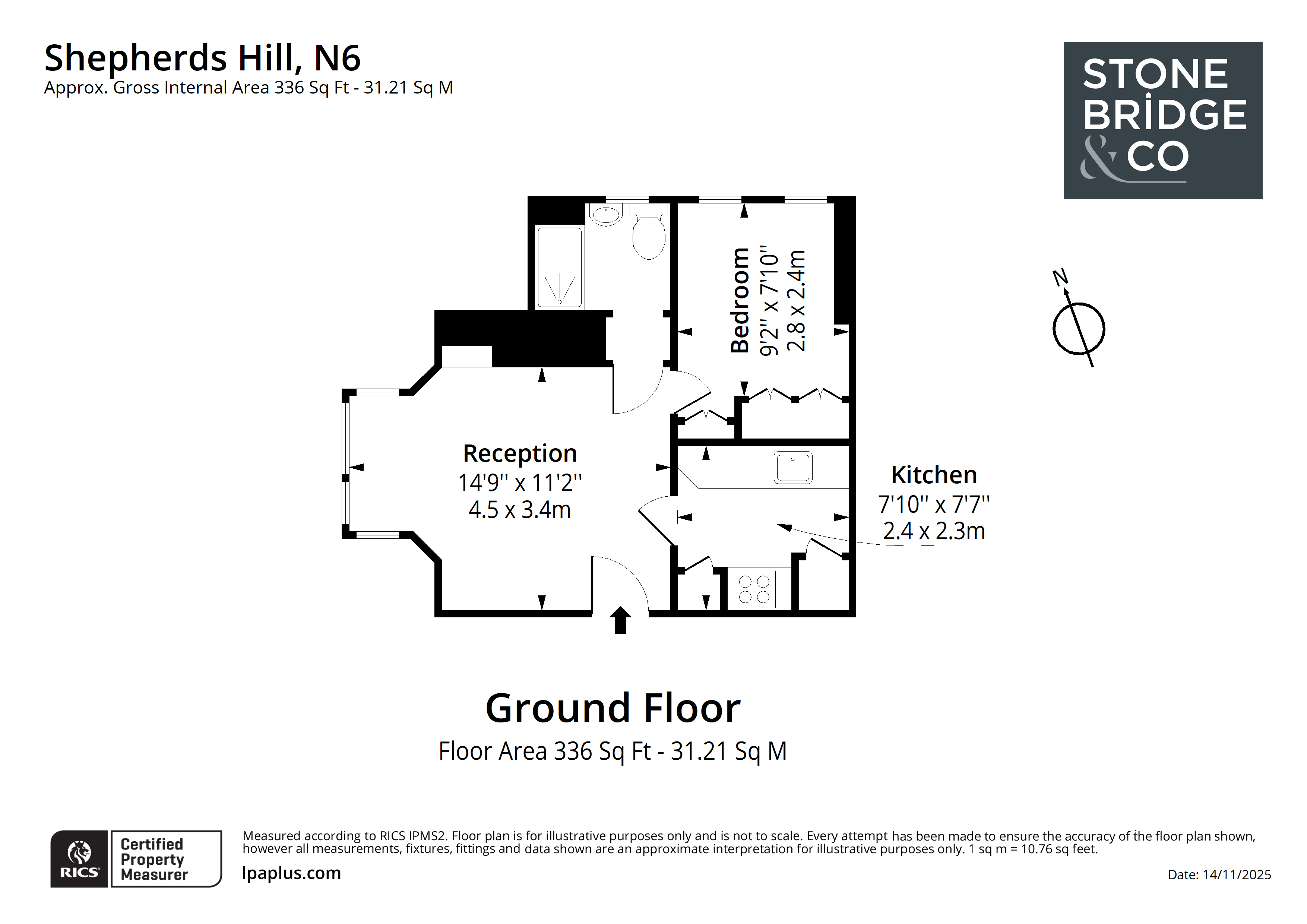 Flat 4, 18, Shepherds Hill, London floorplan
