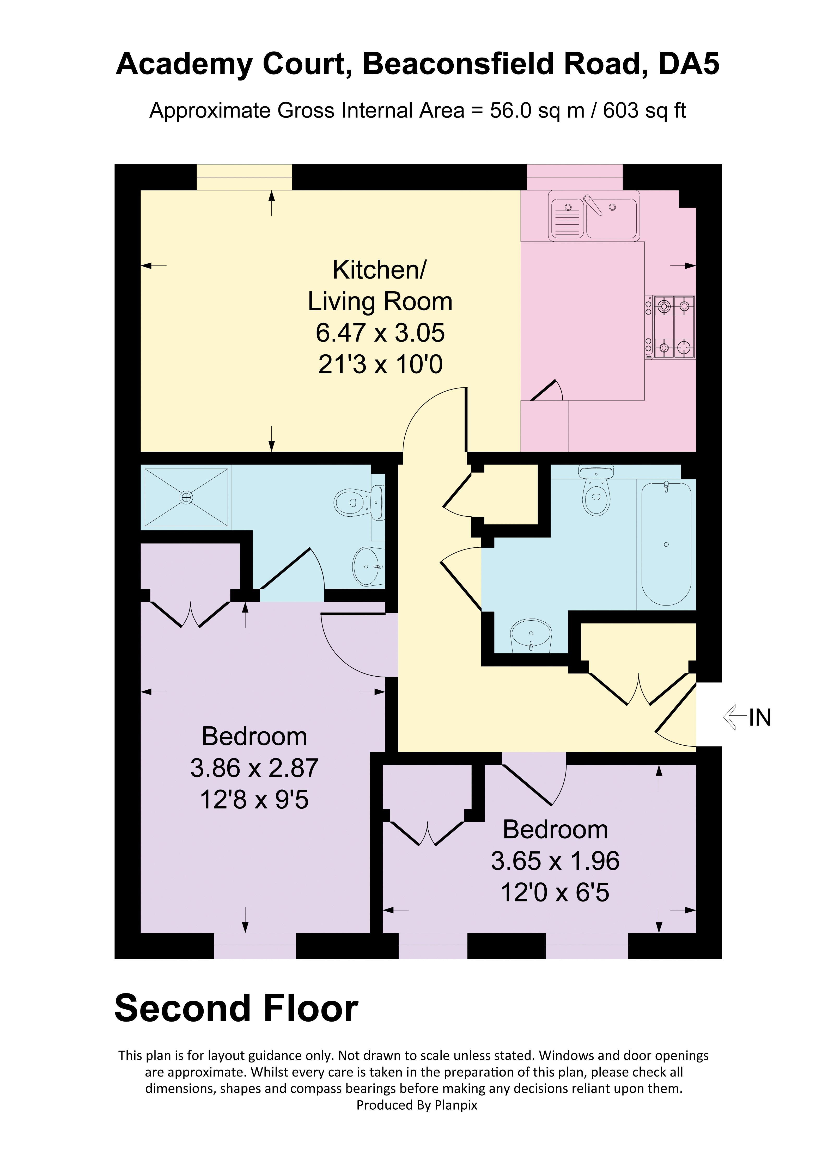 Flat 23 Academy Court, Beaconsfield Road, Bexley floorplan