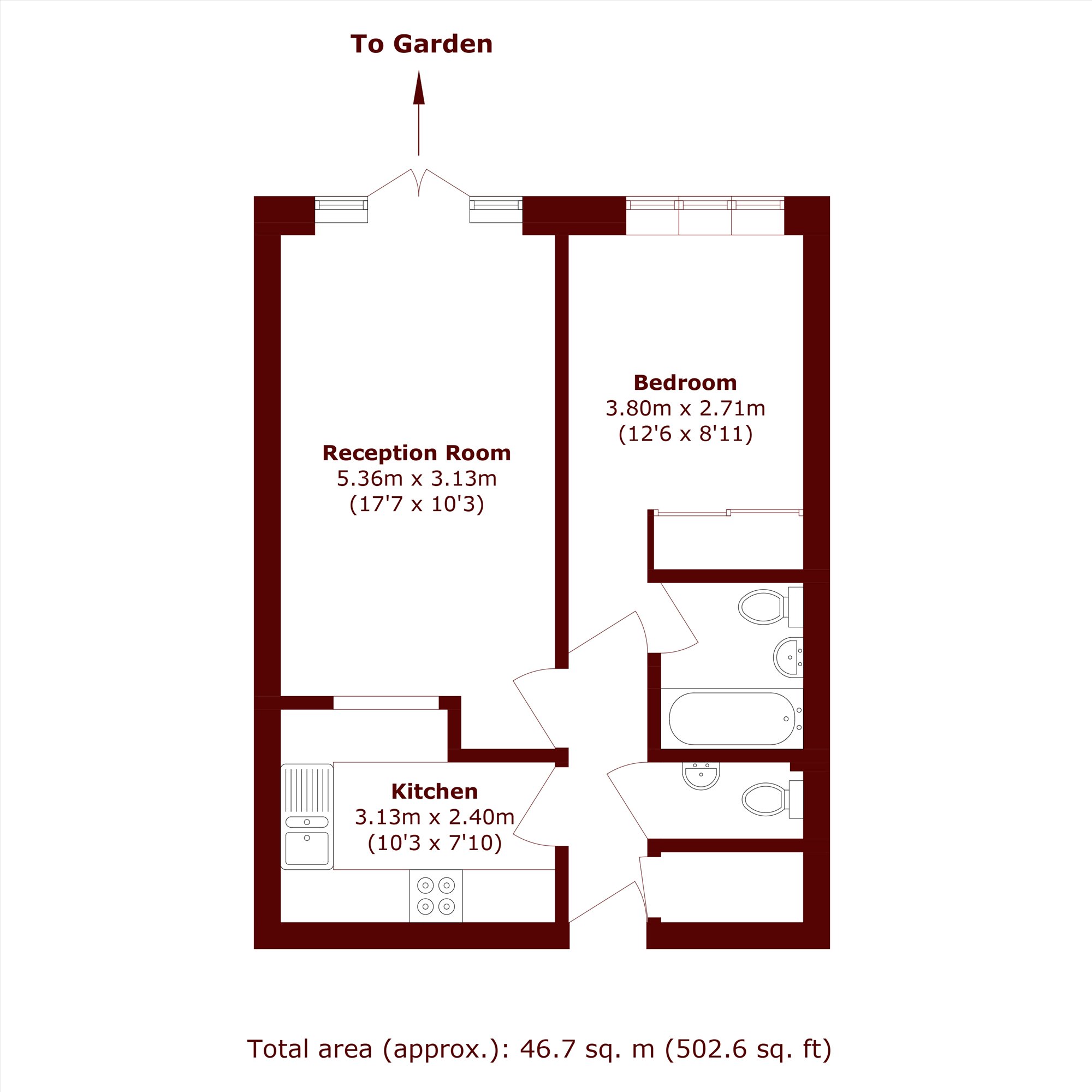 Flat 5, Heathview Court, 70, Parkside, London floorplan