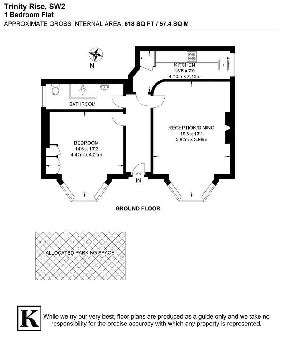 1a, Trinity Rise, London floorplan