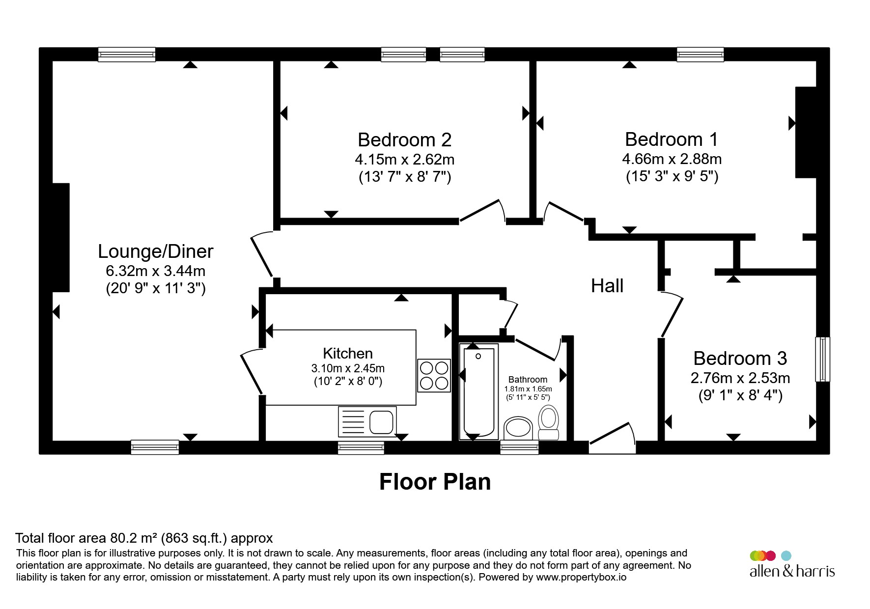 15/2, May Road, Paisley floorplan