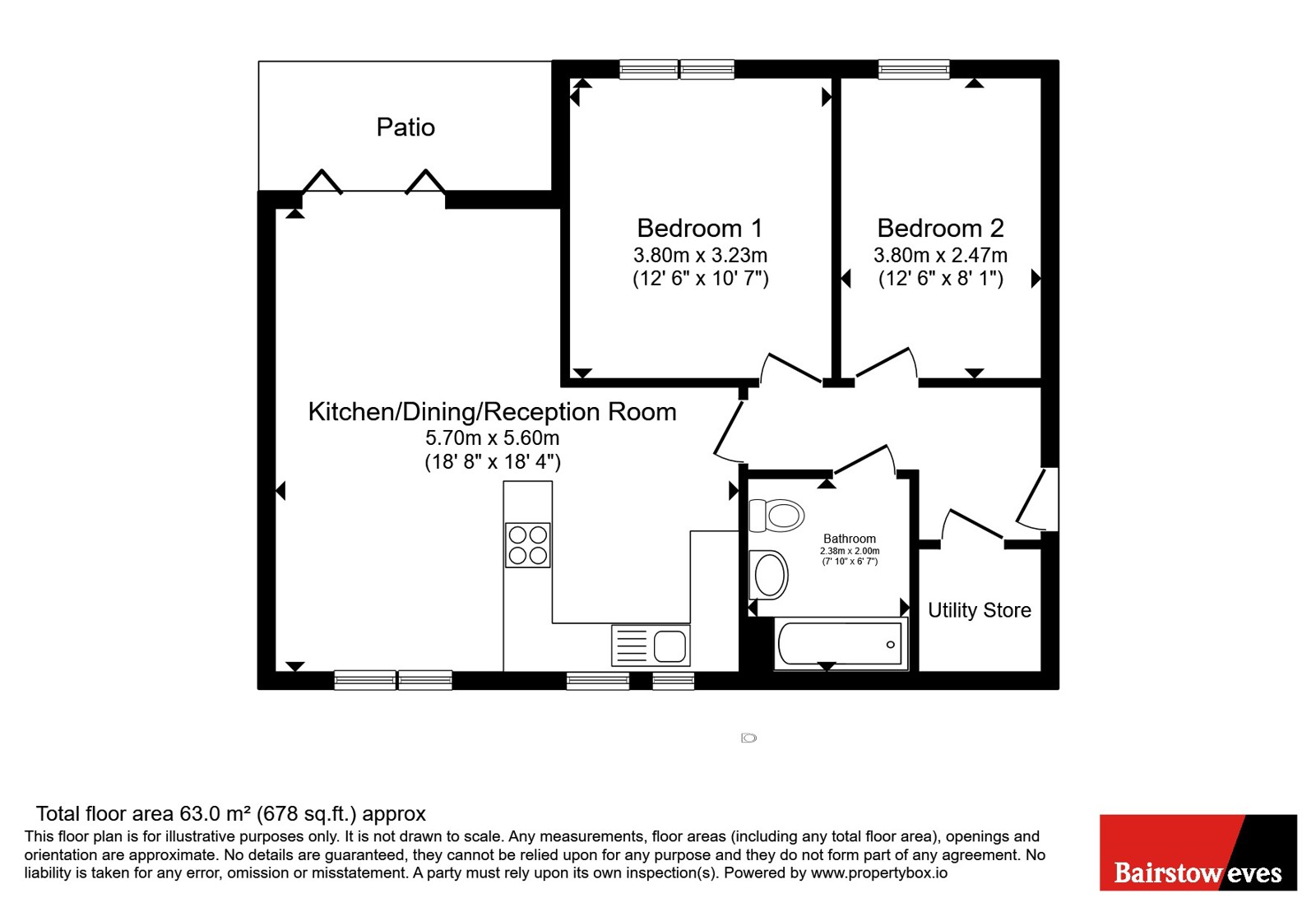 Flat 1, Avery Court, 6, Goodwin Way, Romford floorplan