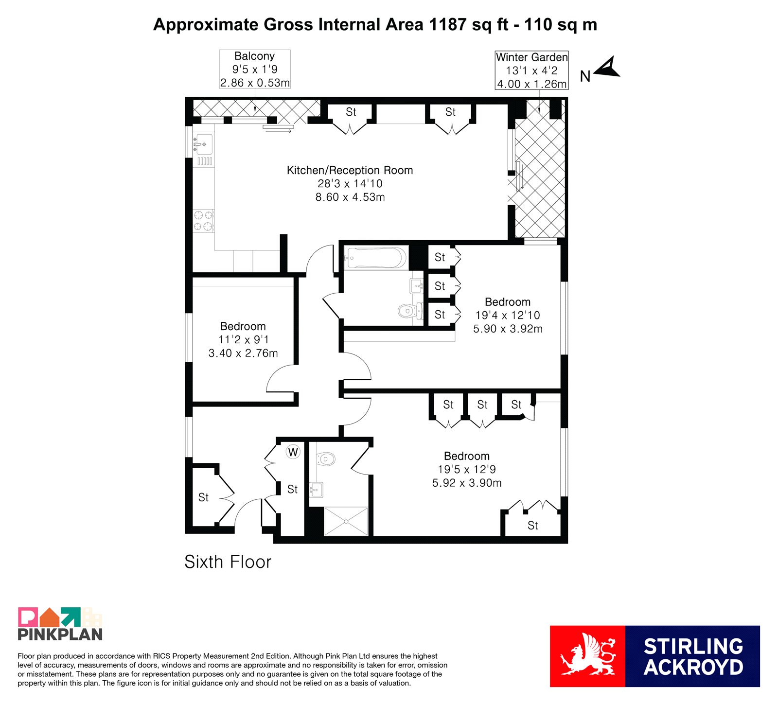 Flat 18, Labyrinth Tower,, Dalston Square, London floorplan