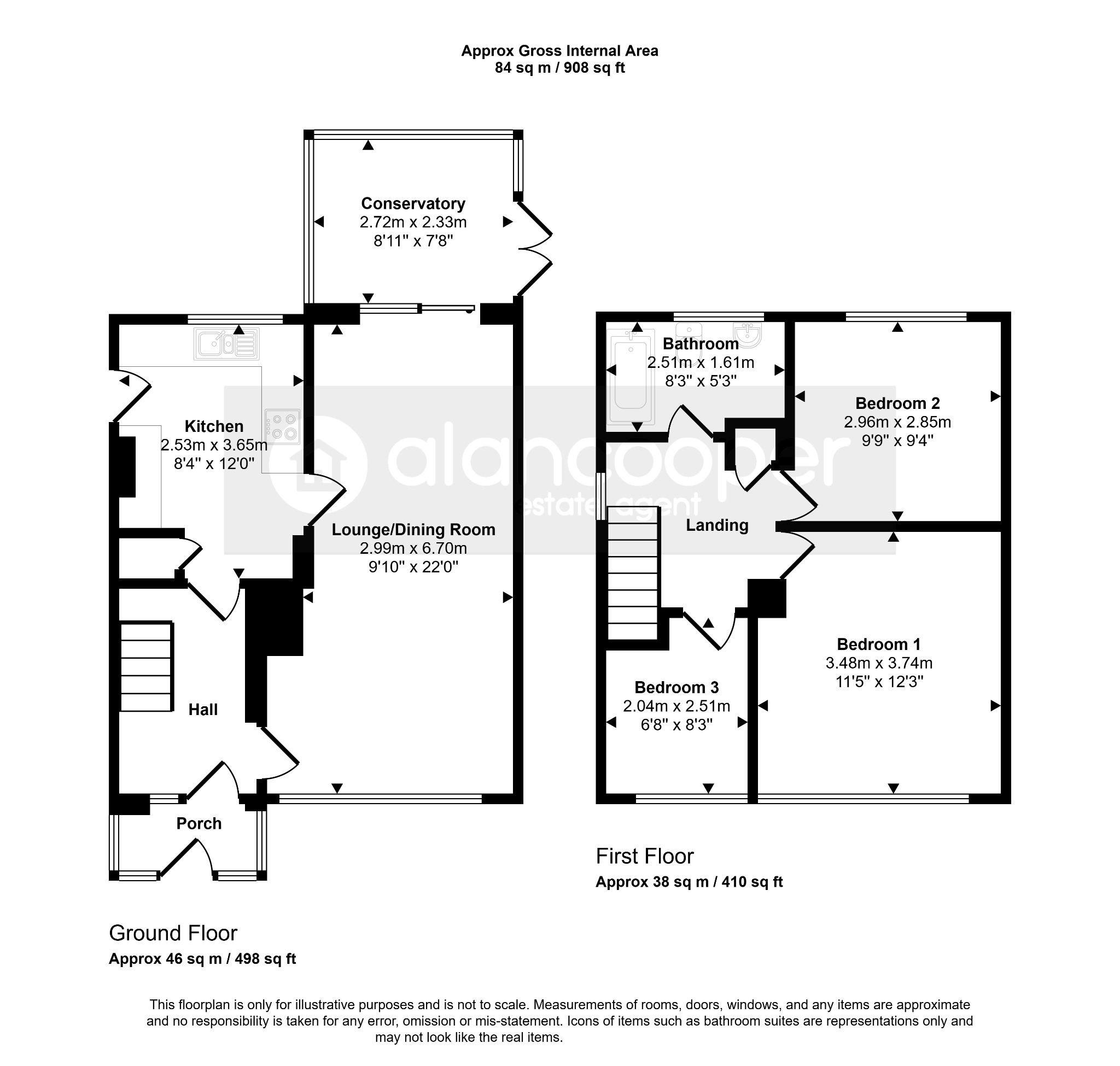 2 Springhill, Nuneaton, Warwickshire floorplan