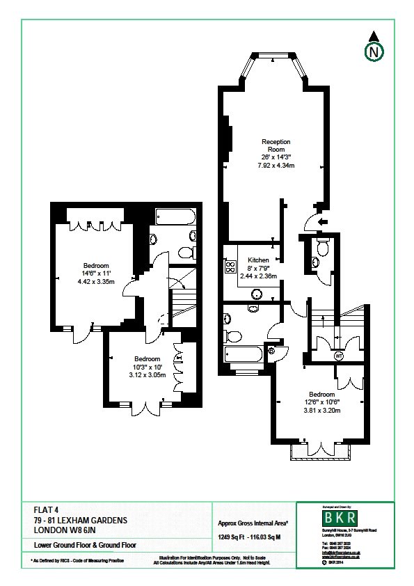 3 Bedrooms Flat to rent in Lexham Gardens, Kensington, London W8