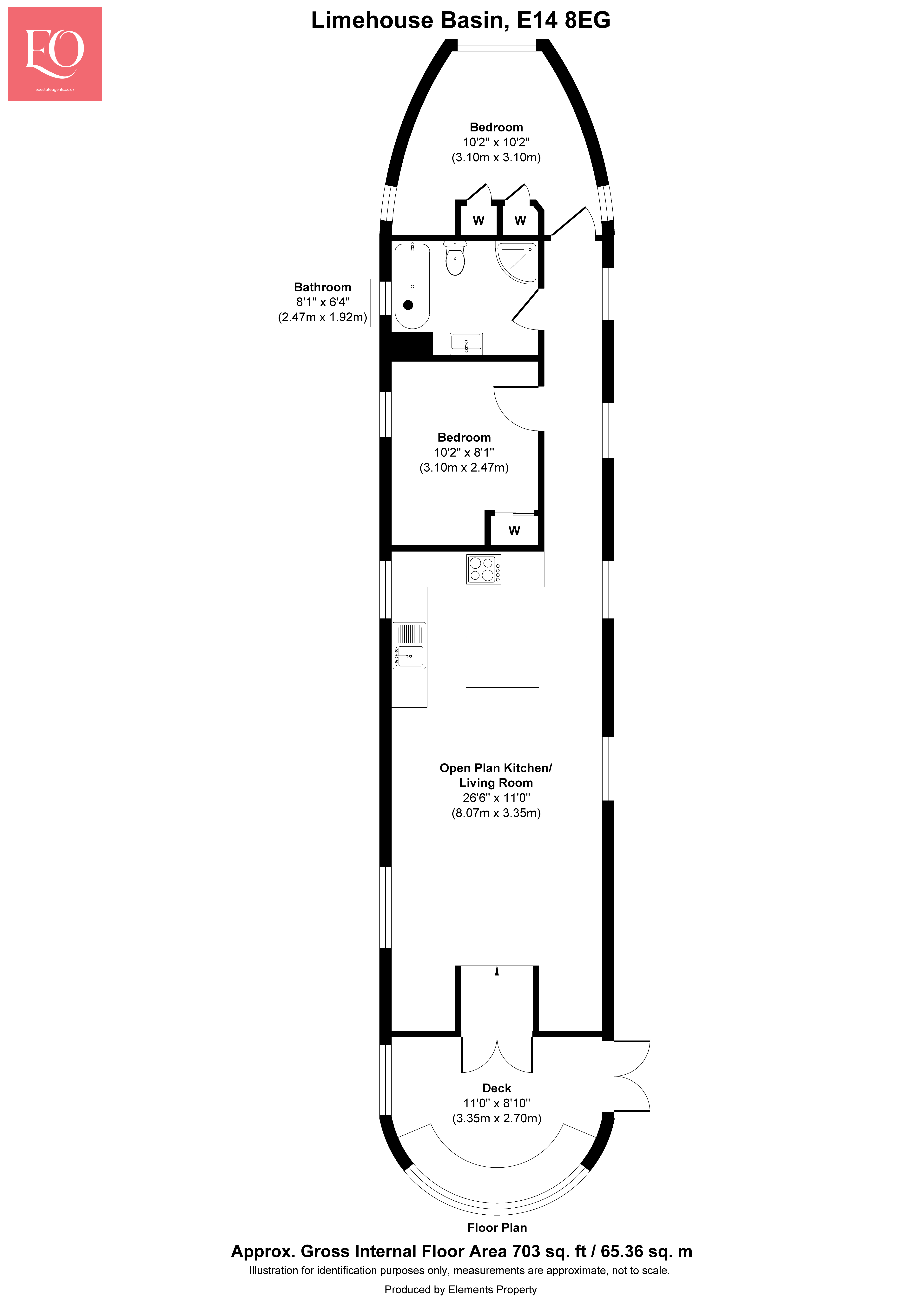 Cyprinus,, Limehouse Basin, Goodhart Place floorplan
