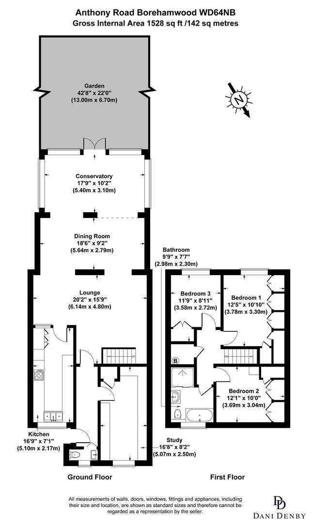 120, Anthony Road, Borehamwood floorplan