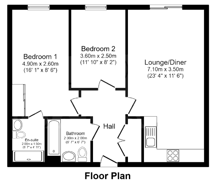 13, Caspian Heights, Suez Way, Brighton floorplan