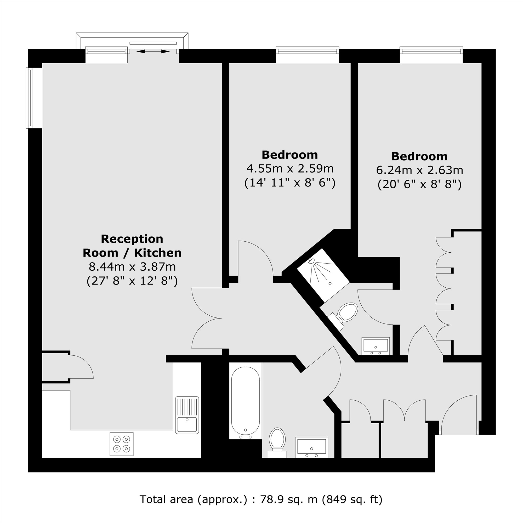 Flat 11, 1, Bowling Green Place, London floorplan