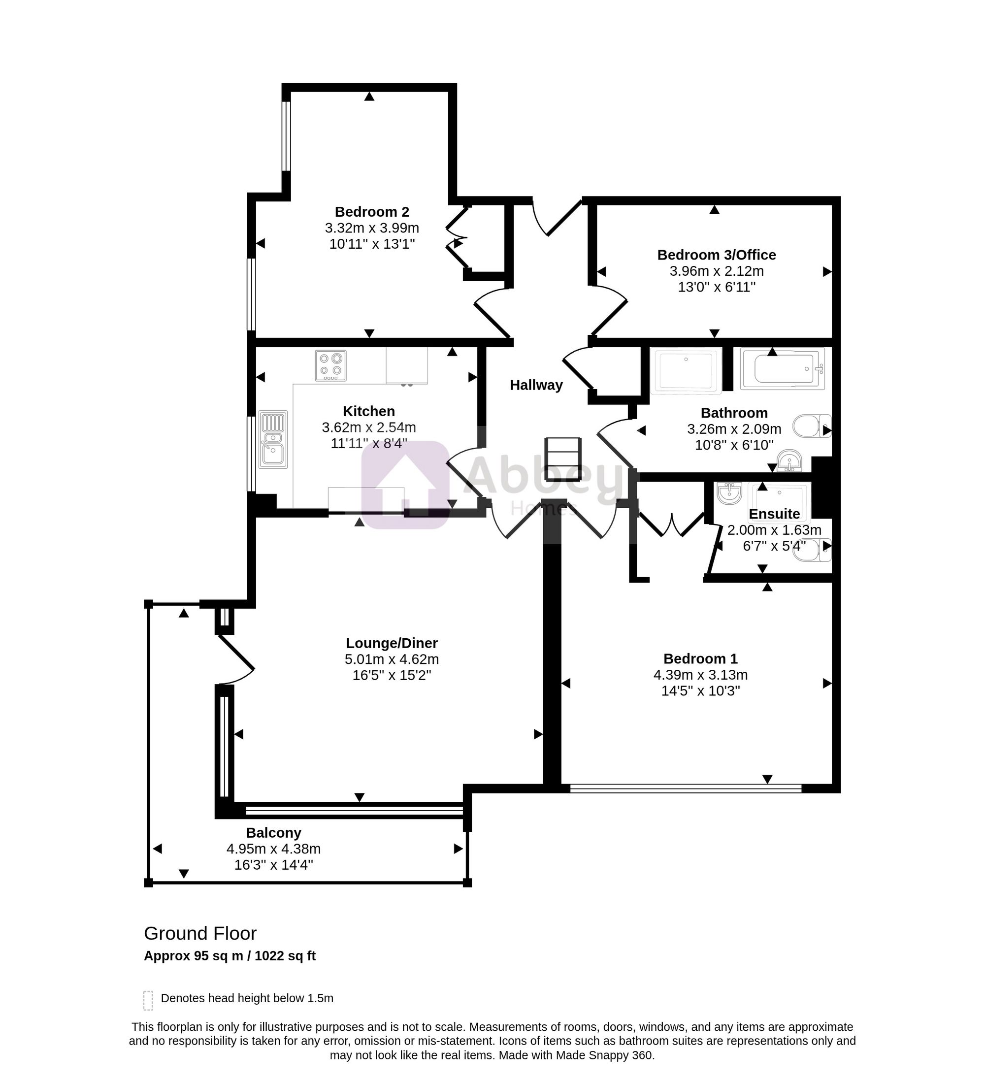 132j Larchmont Road, Leicester floorplan