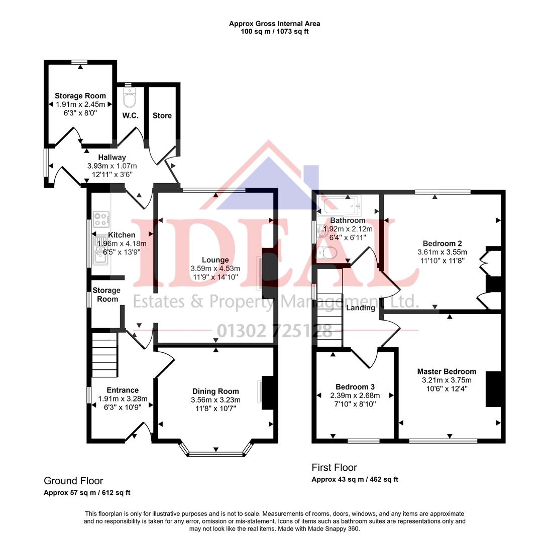 95, Shaftsbury Avenue, Woodlands, Doncaster floorplan