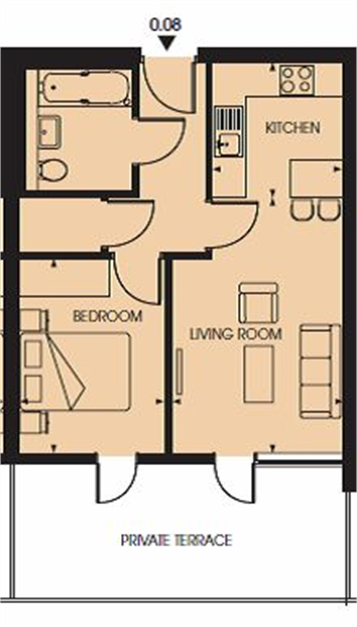 1 Bedrooms Flat to rent in Rossetti Apartments, Saffron Cental Square, Croydon, Surrey CR0