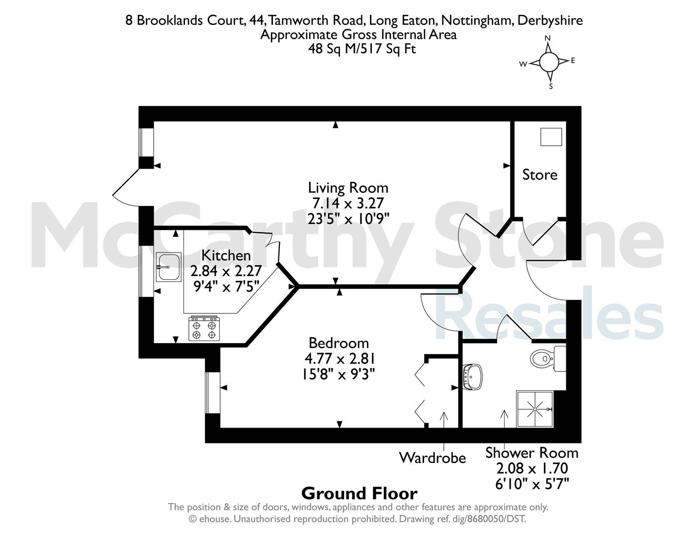 8 Brooklands Court, Tamworth Road, Nottingham floorplan