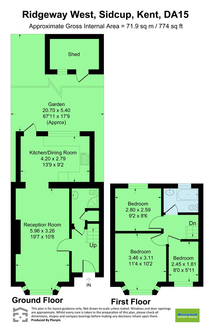 73, Ridgeway West, Sidcup floorplan
