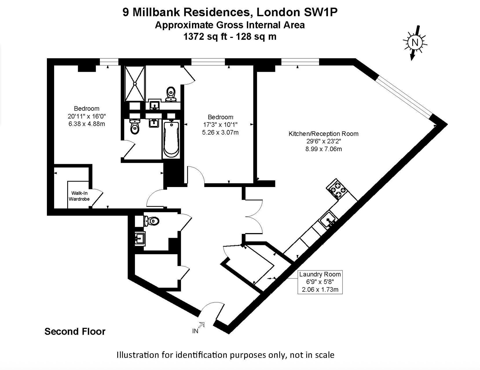 Apartment xx, Millbank Residence, 9 Millbank, London floorplan
