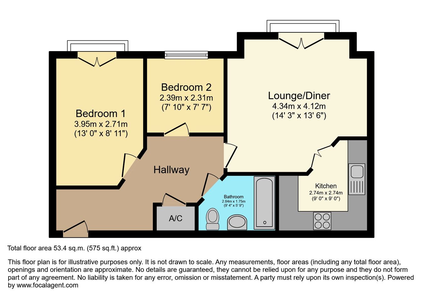 Flat 39, 6, Actonville Avenue, Manchester floorplan