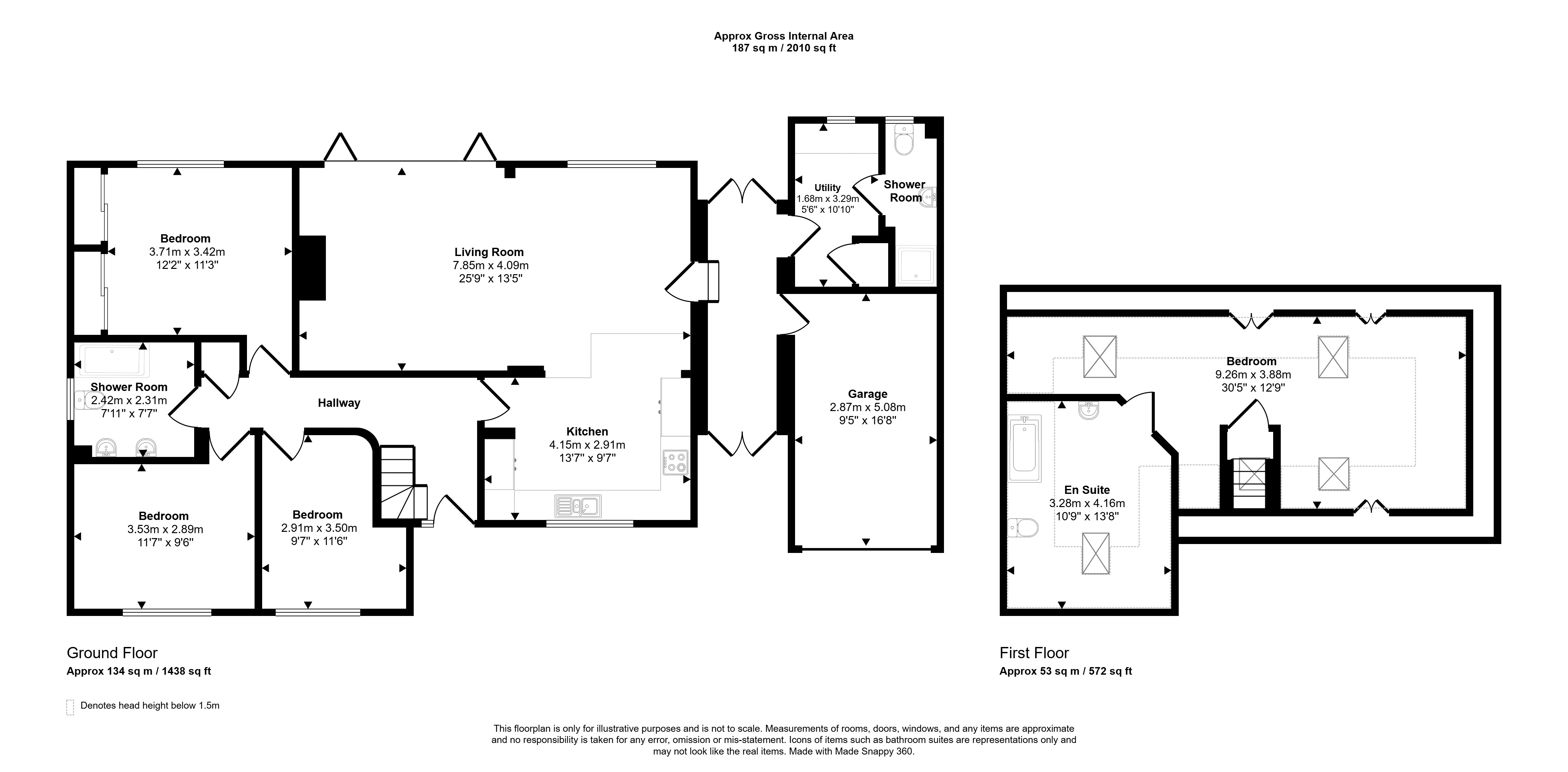 11, Southlands, Minehead floorplan