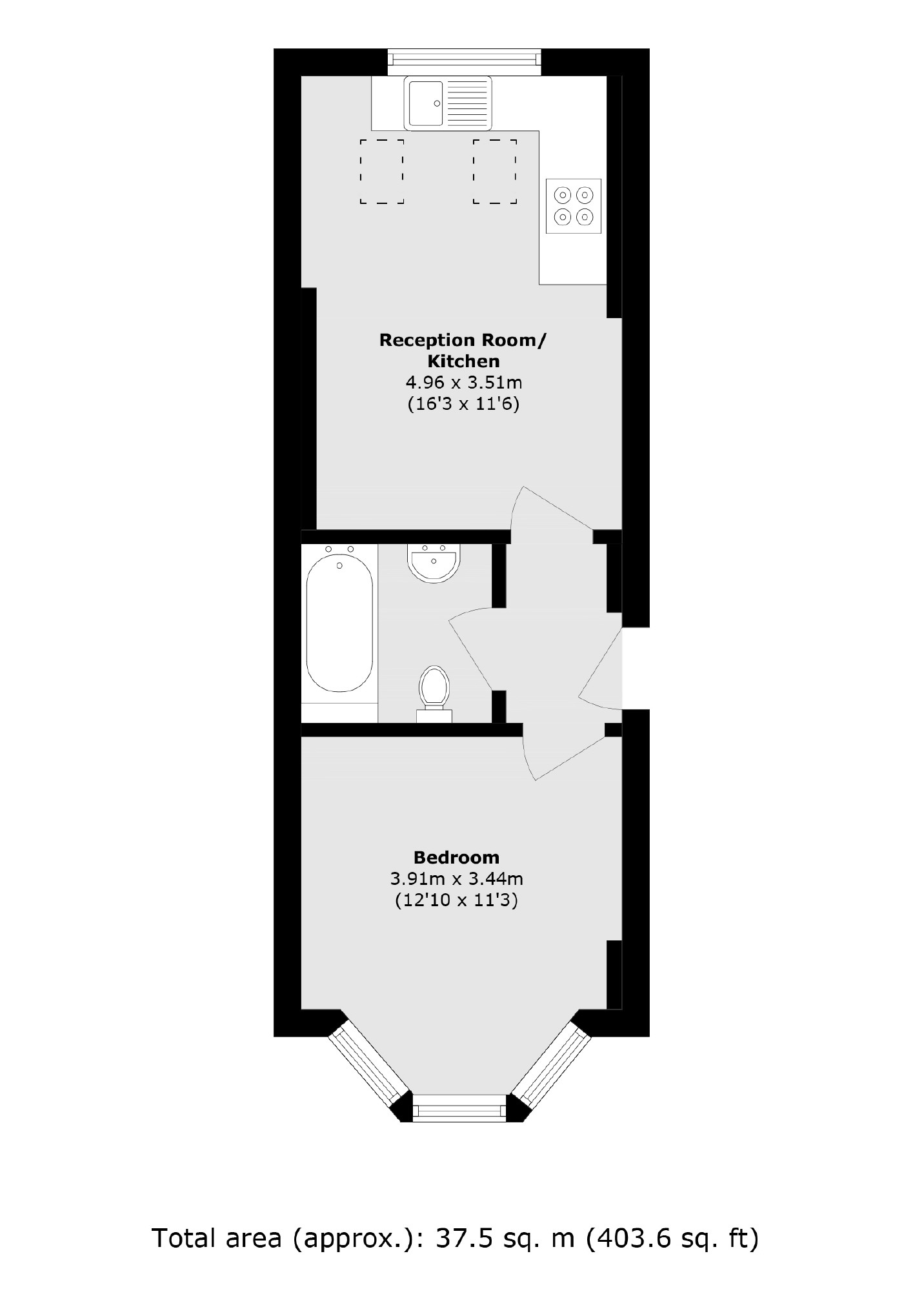 Flat 2, 141, Ferme Park Road, London floorplan