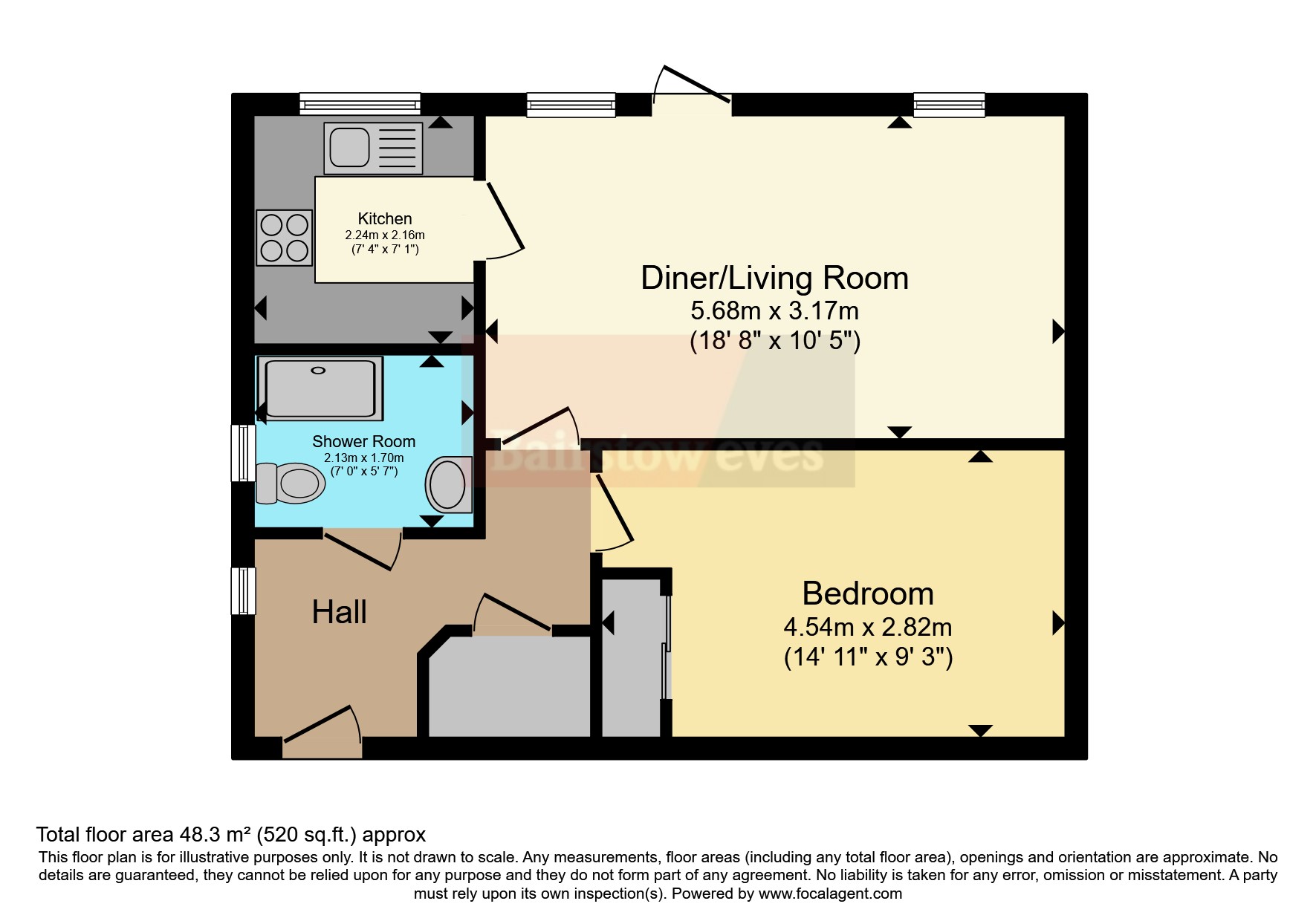 Apartment 9, Tythe Court, 141, White Hart Lane, Romford floorplan