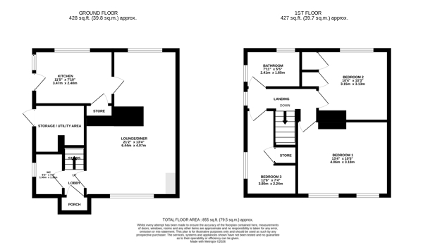 32, Chestnut Avenue, Derbyshire floorplan