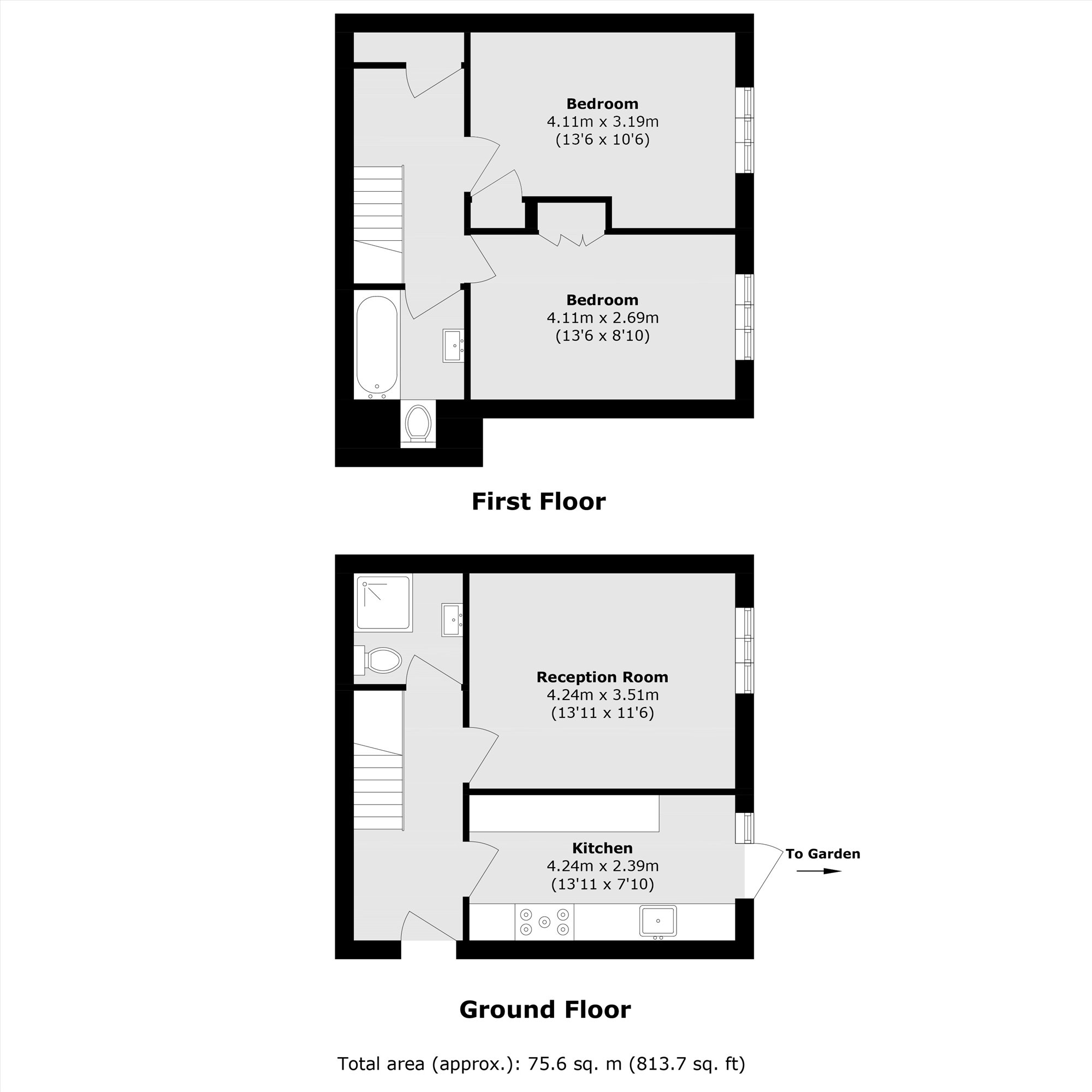 134, Coopers Lane, London floorplan