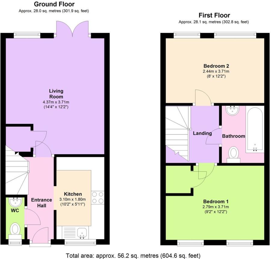 2 Bedrooms Terraced house for sale in Deveron Drive, Tilehurst, Reading RG30