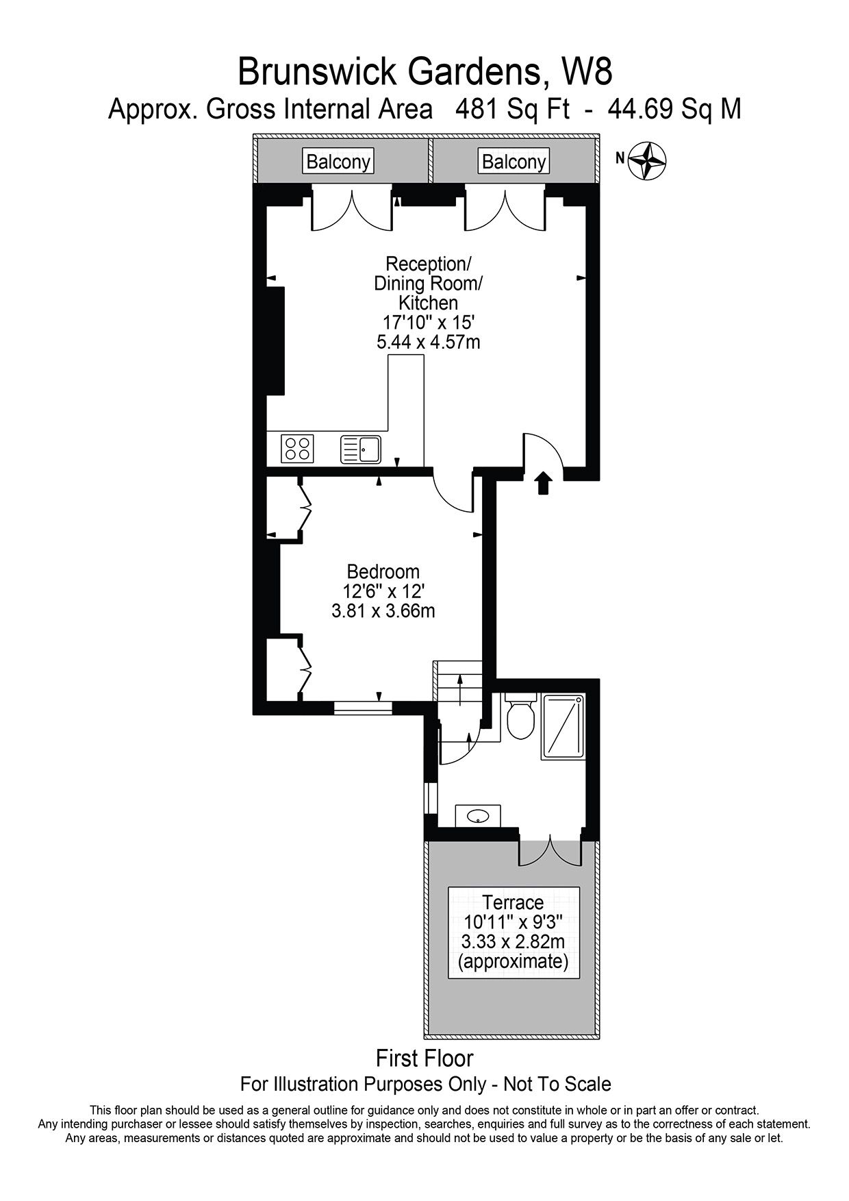 FFF 21 Brunswick Gardens, London floorplan