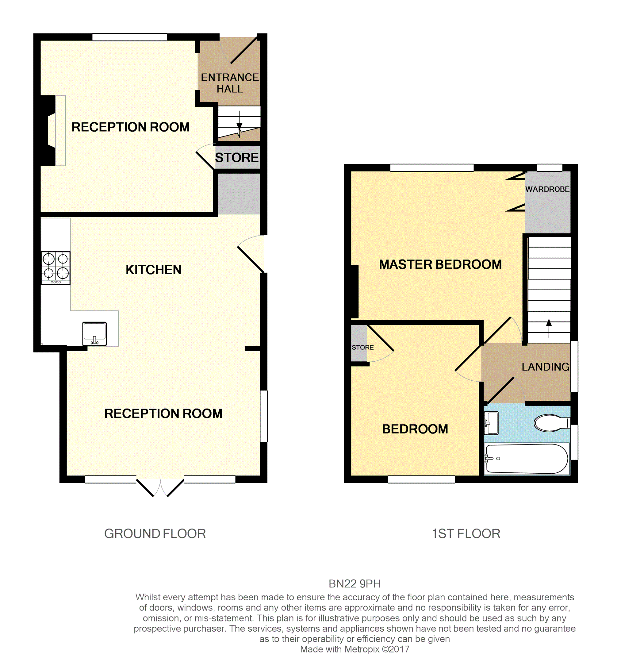 2 Bedrooms Semi-detached house to rent in Hampden Avenue, Eastbourne BN22