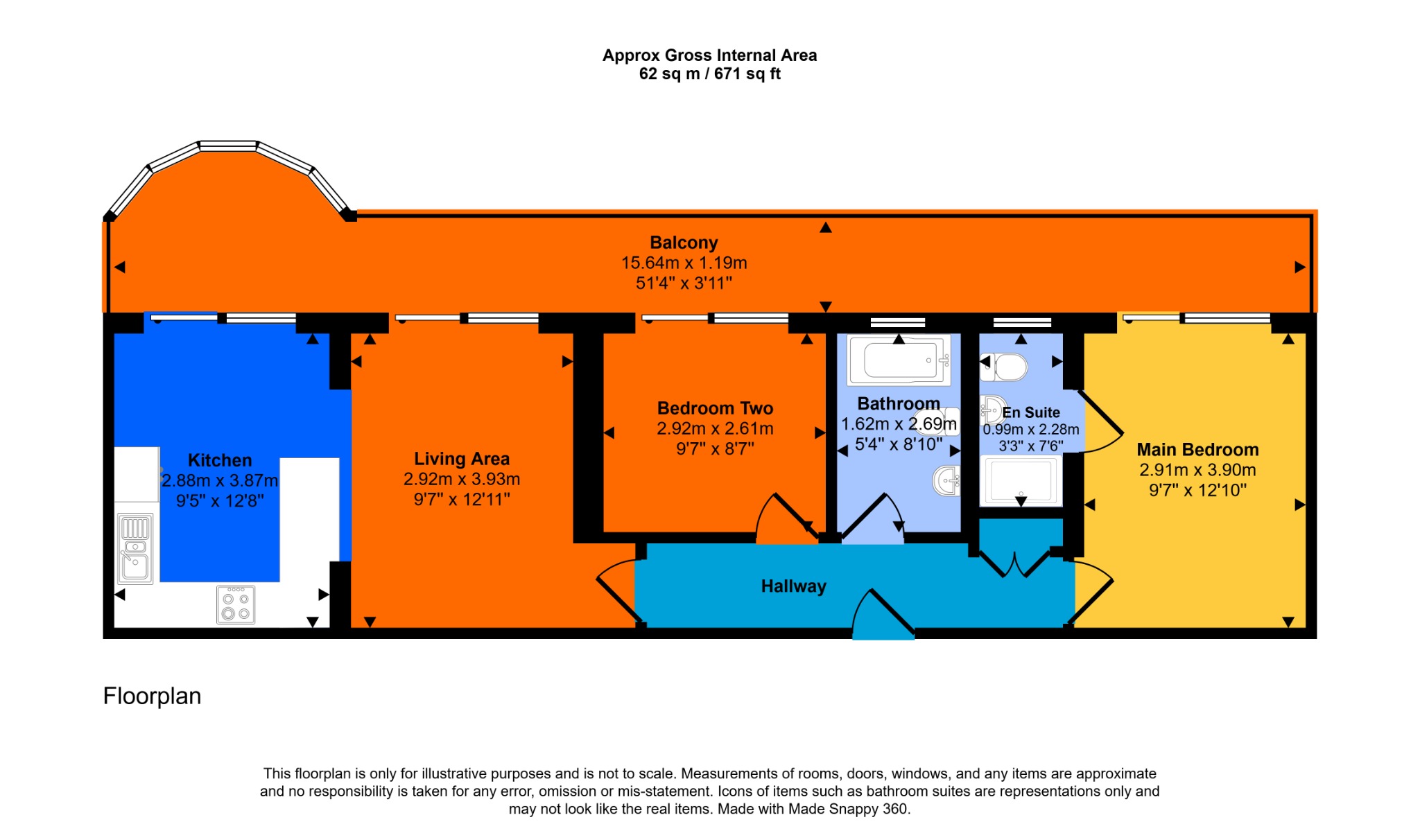 Flat 83, Atlantic House, 1 Ayton Drive floorplan