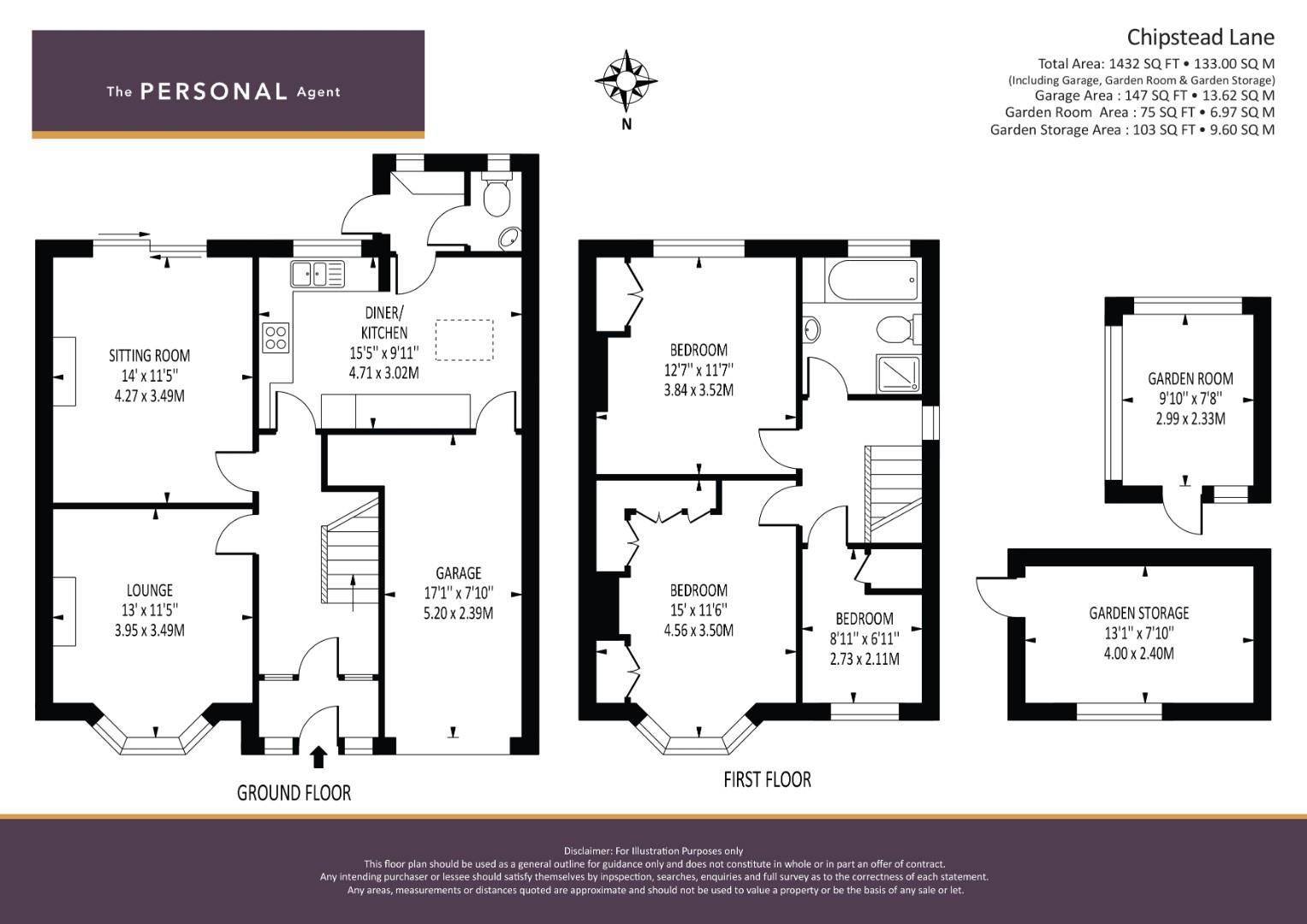 34, Chipstead Lane, Lower Kingswood floorplan