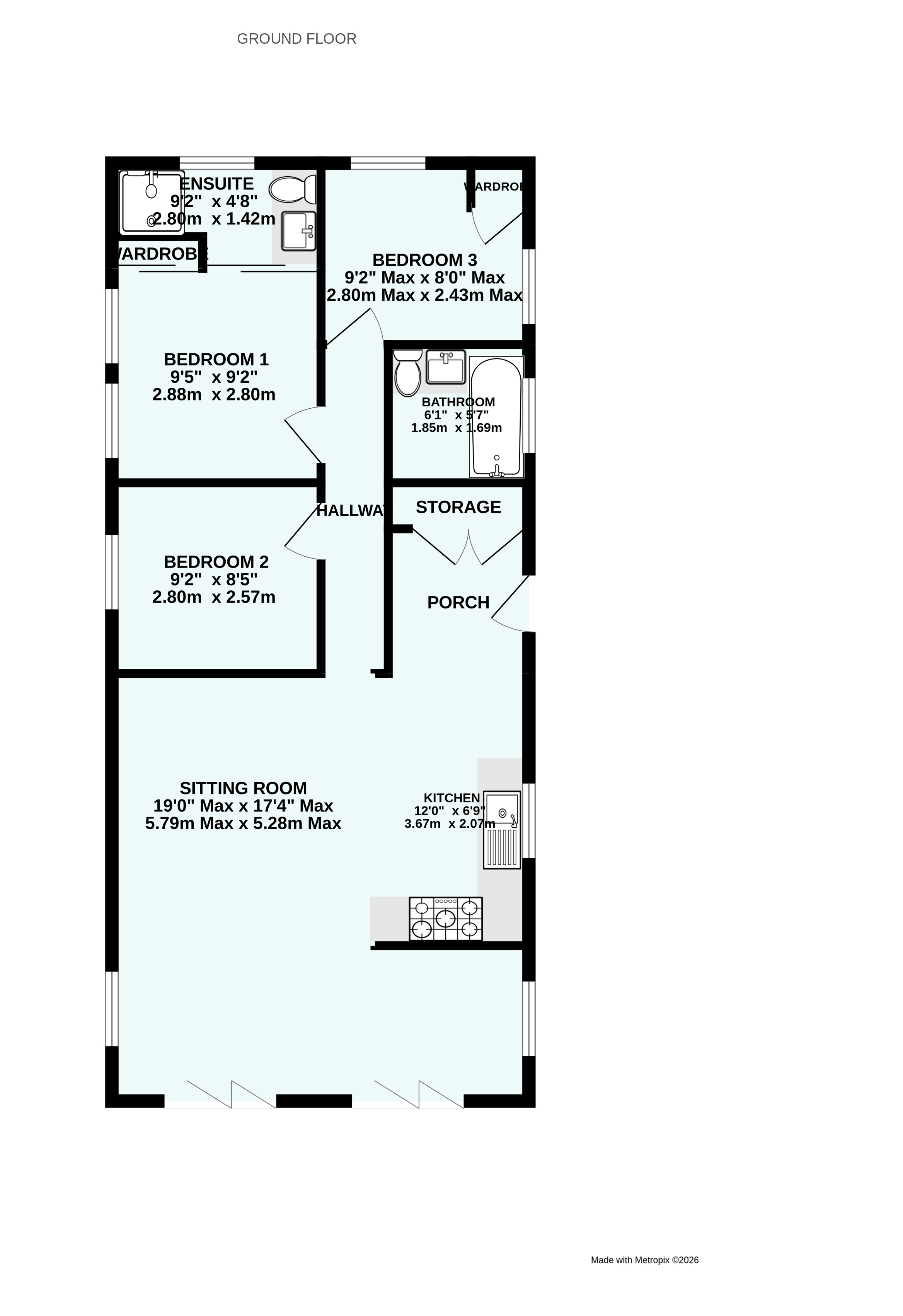 Lodge 20, Trevornick Holiday Park,, Holywell Bay, Cornwall floorplan
