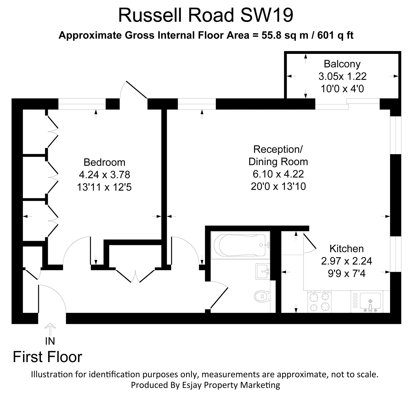 Flat 4, 17, Russell Road, Wimbledon floorplan