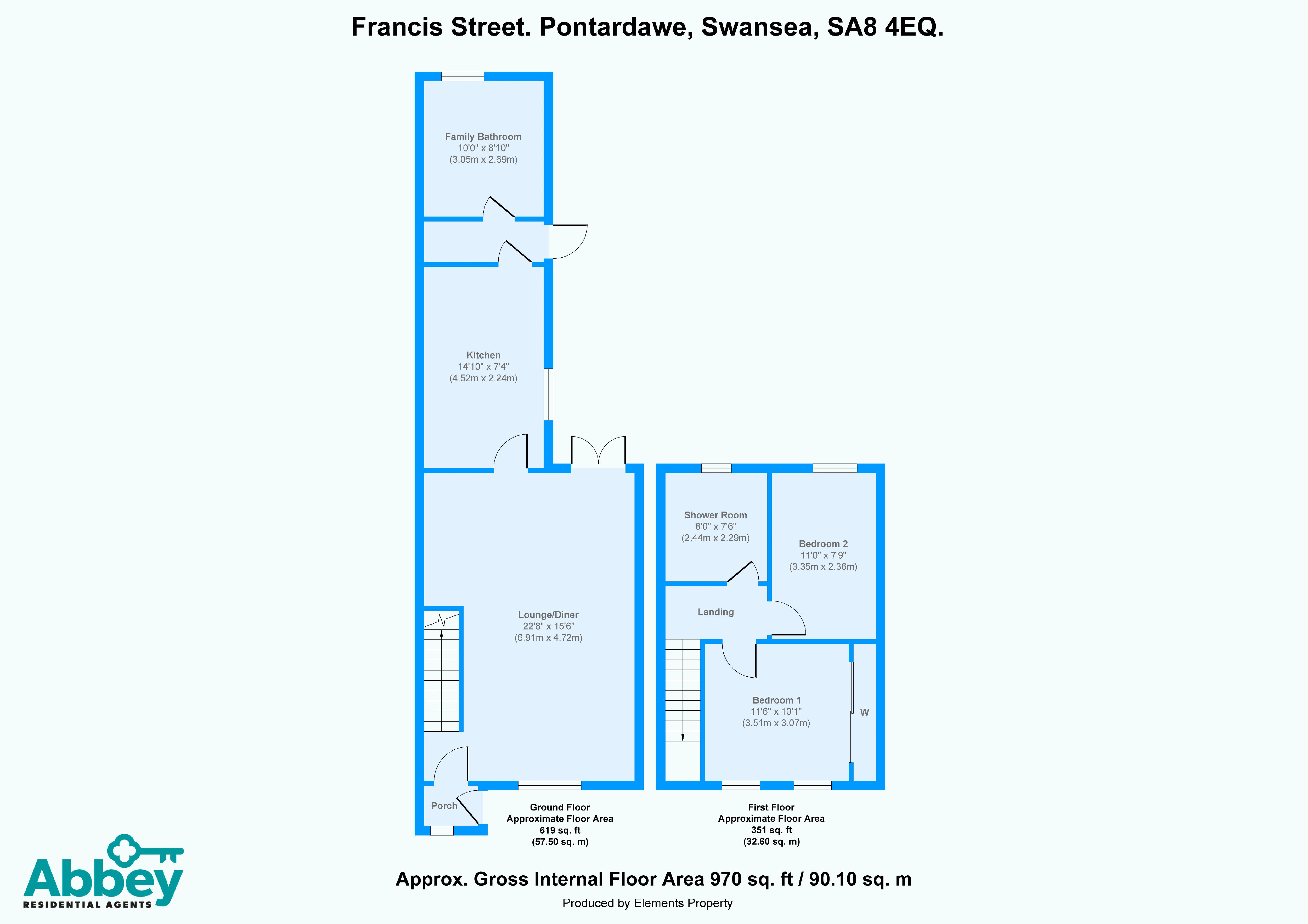 14, Francis Street, Swansea floorplan