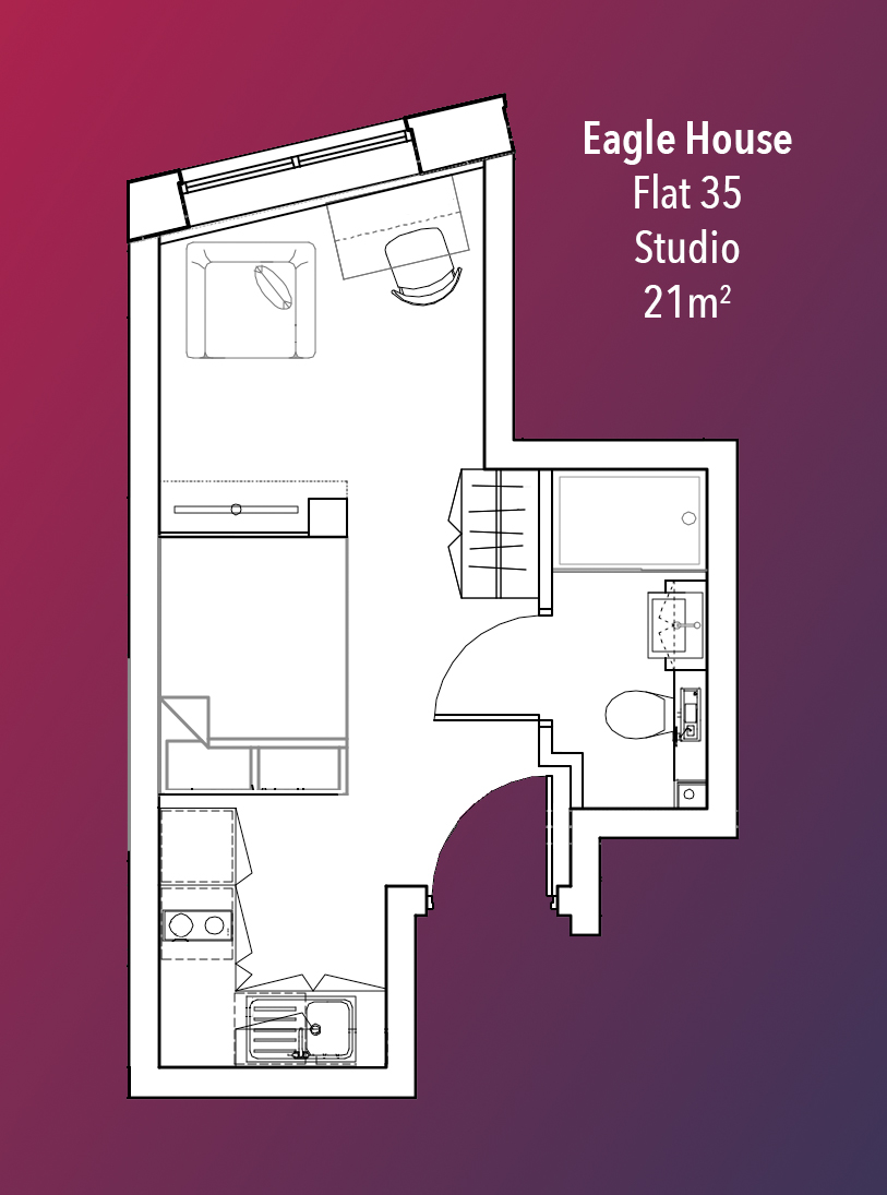 0 Bedrooms Studio to rent in Eagle House, 11 Blackfriars Road, Manchester M3