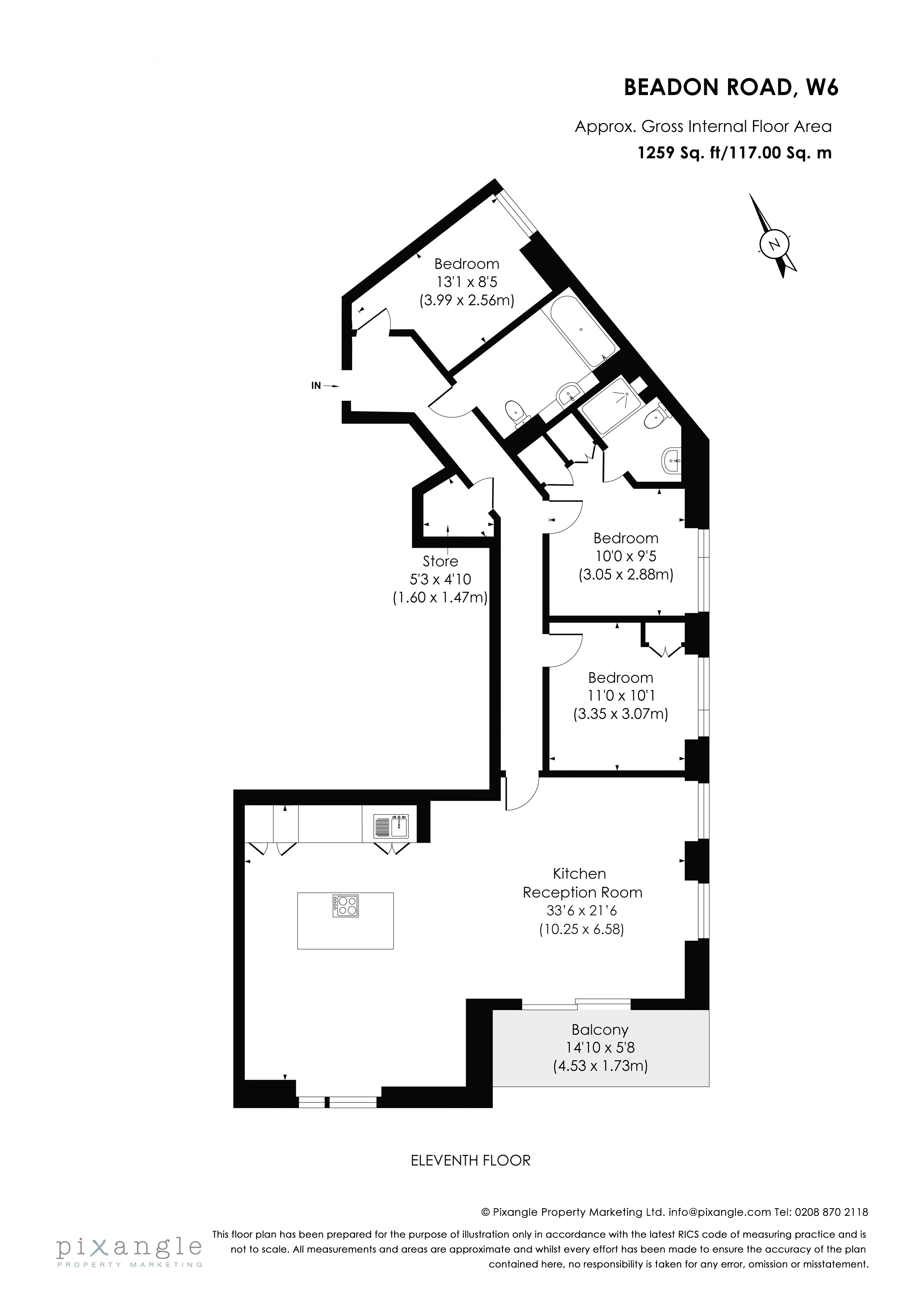 3 Bedrooms Flat to rent in Sovereign Court, Hammersmith W6