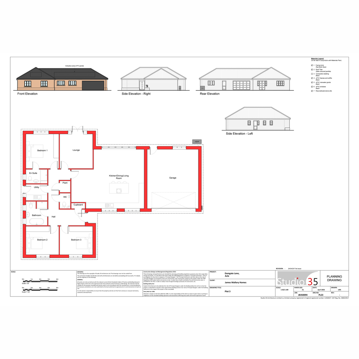 Plot 3, Damgate Lane, Acle floorplan