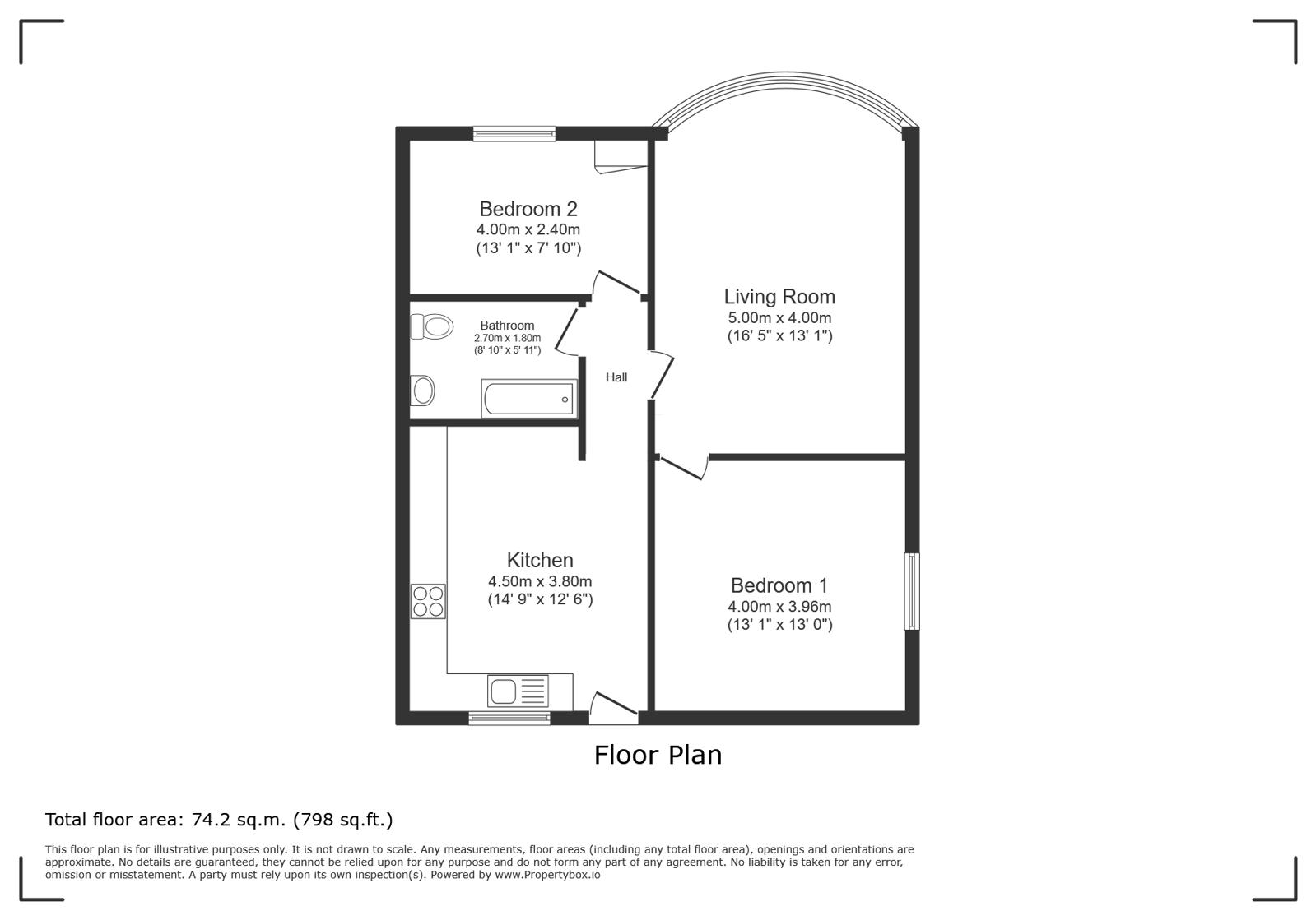 Flat 1, 1, Wood Street, Isle of Wight floorplan