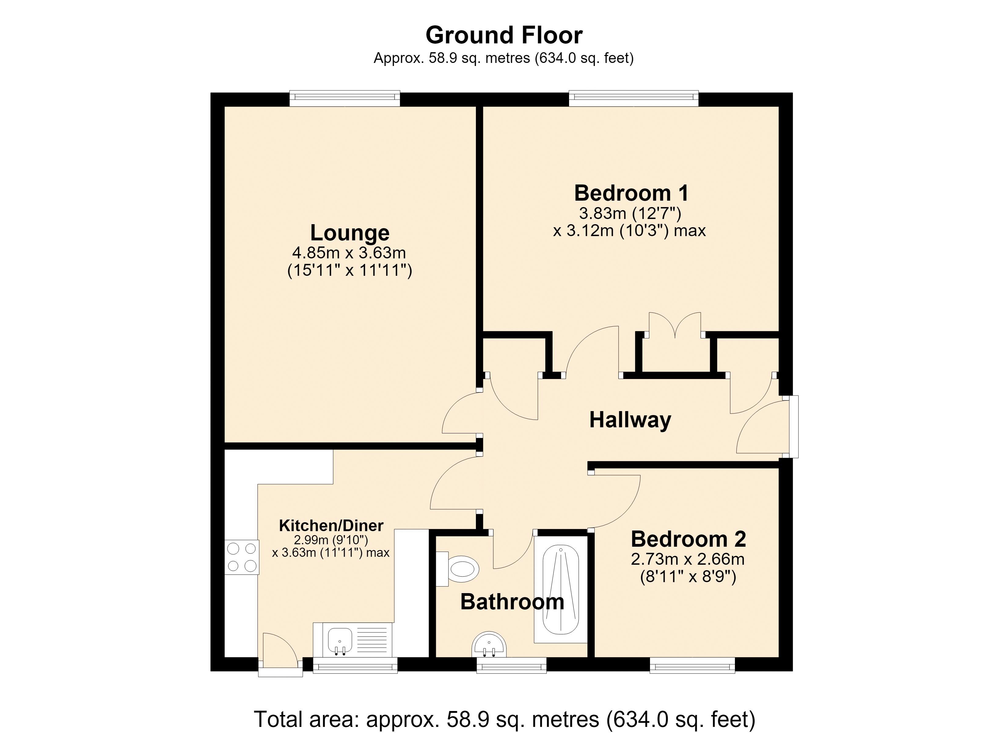 26, Stephenson Way, Winlaton floorplan