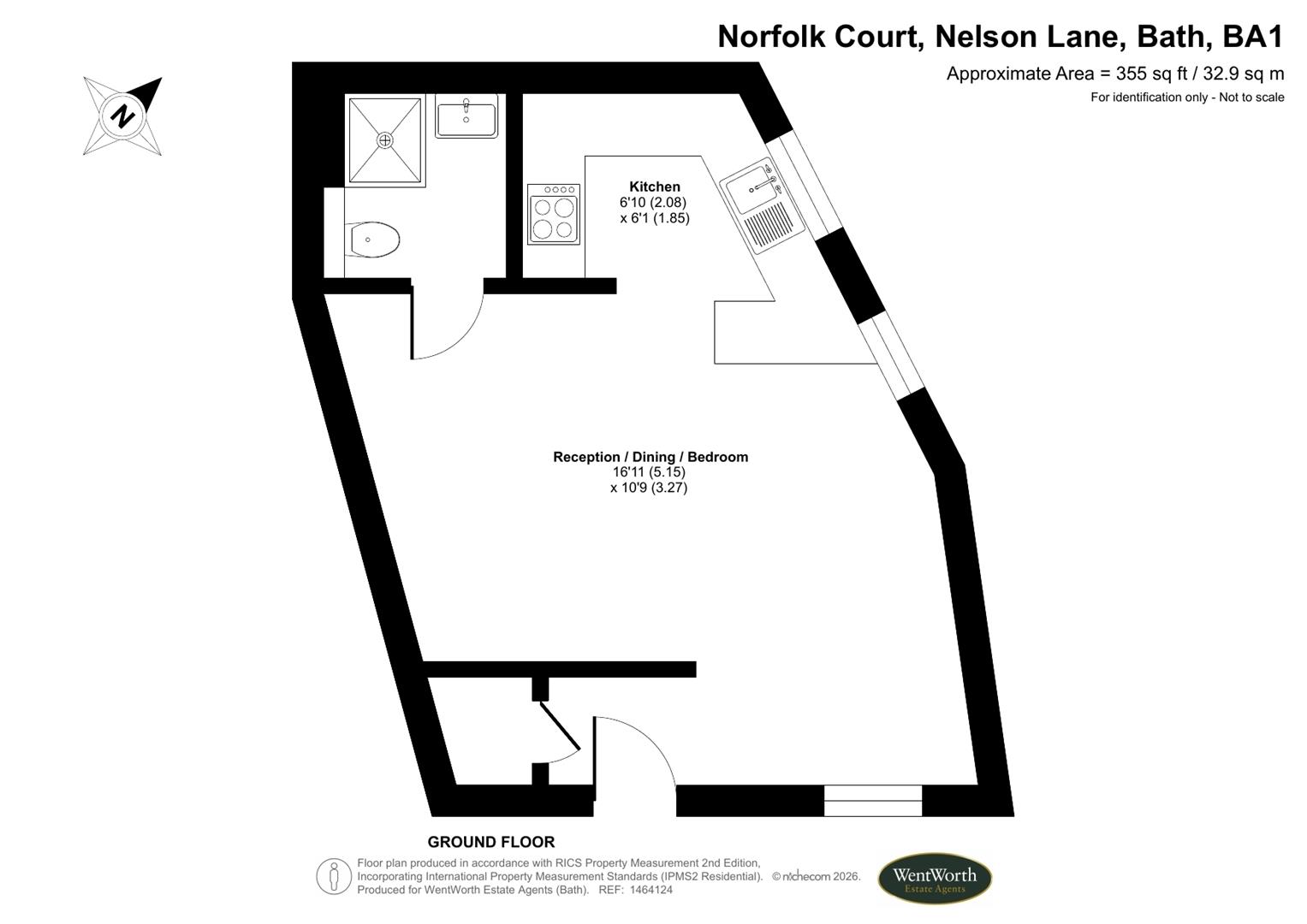Flat 3, Norfolk Court, Nelson Lane, Bath floorplan