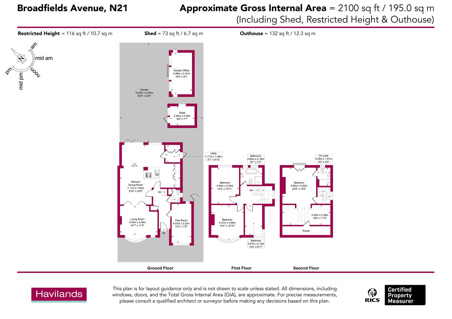 17, Broadfields Avenue, Winchmore Hill floorplan