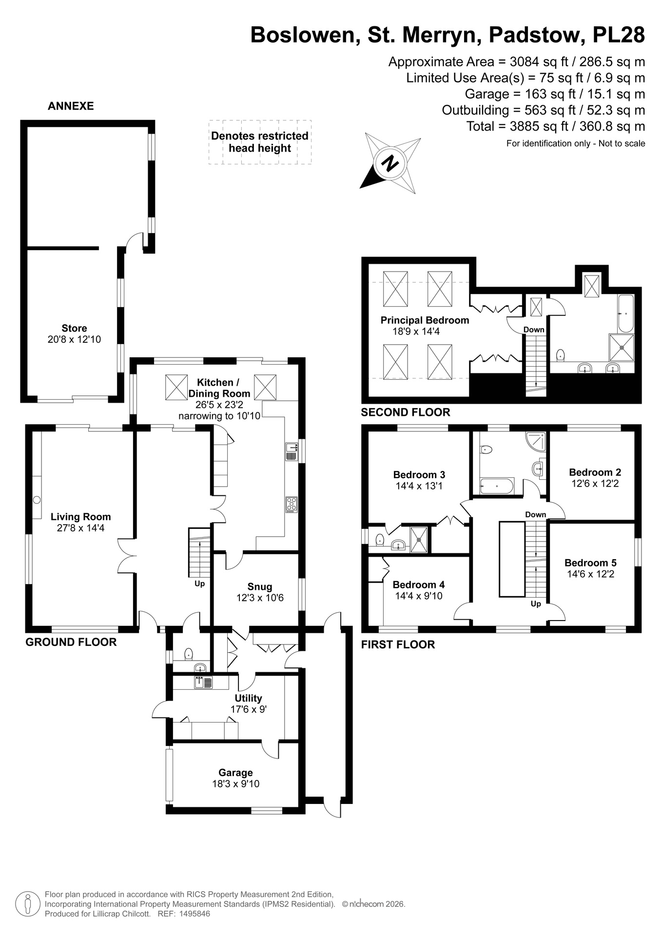 Boslowen, Padstow floorplan