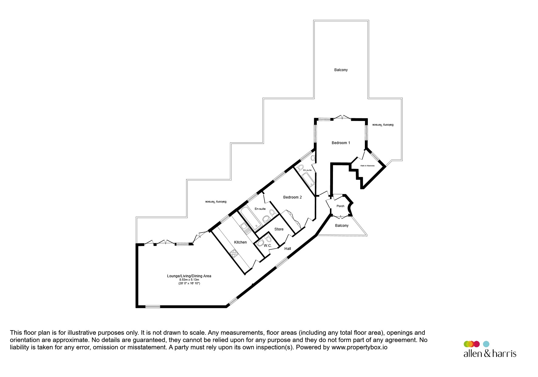 Apartment 308, Headlands, Hayes Road, Penarth floorplan