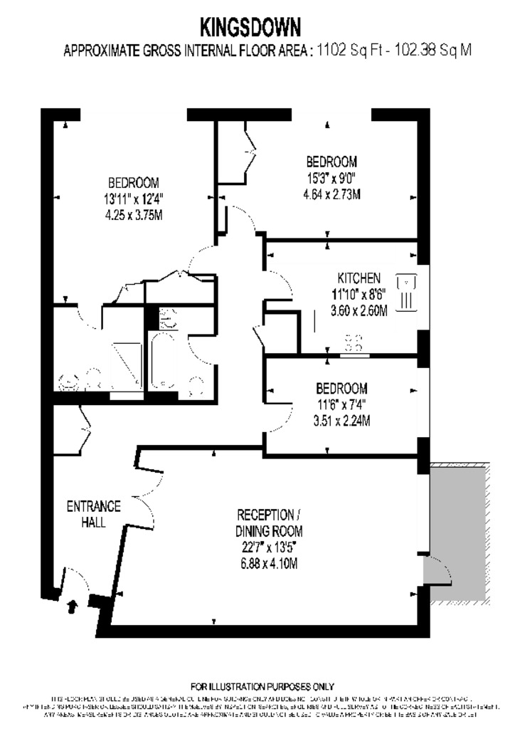 Flat 6 Kingsdown, 115a Ridgway, London floorplan