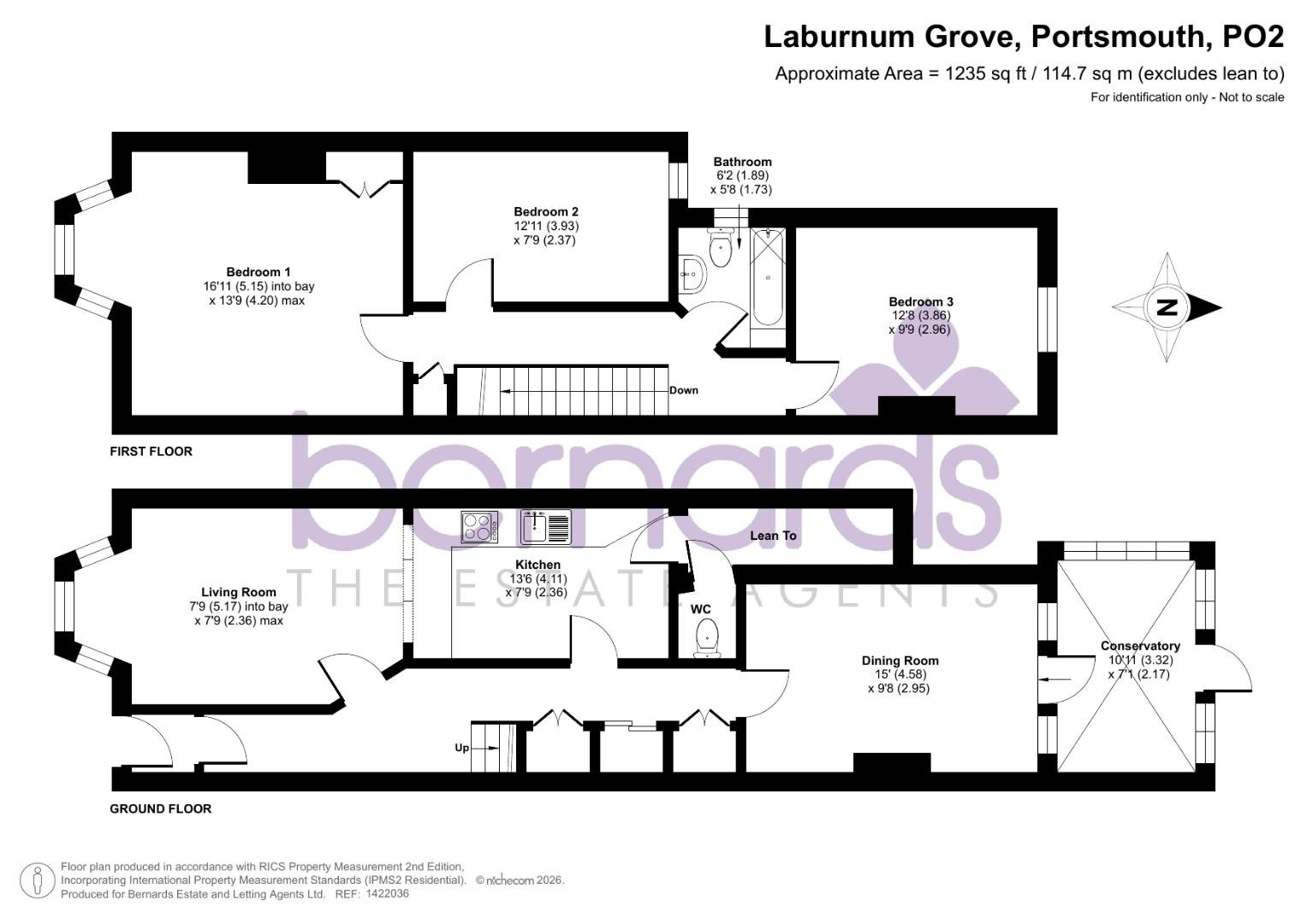 295, Laburnum Grove, Portsmouth floorplan