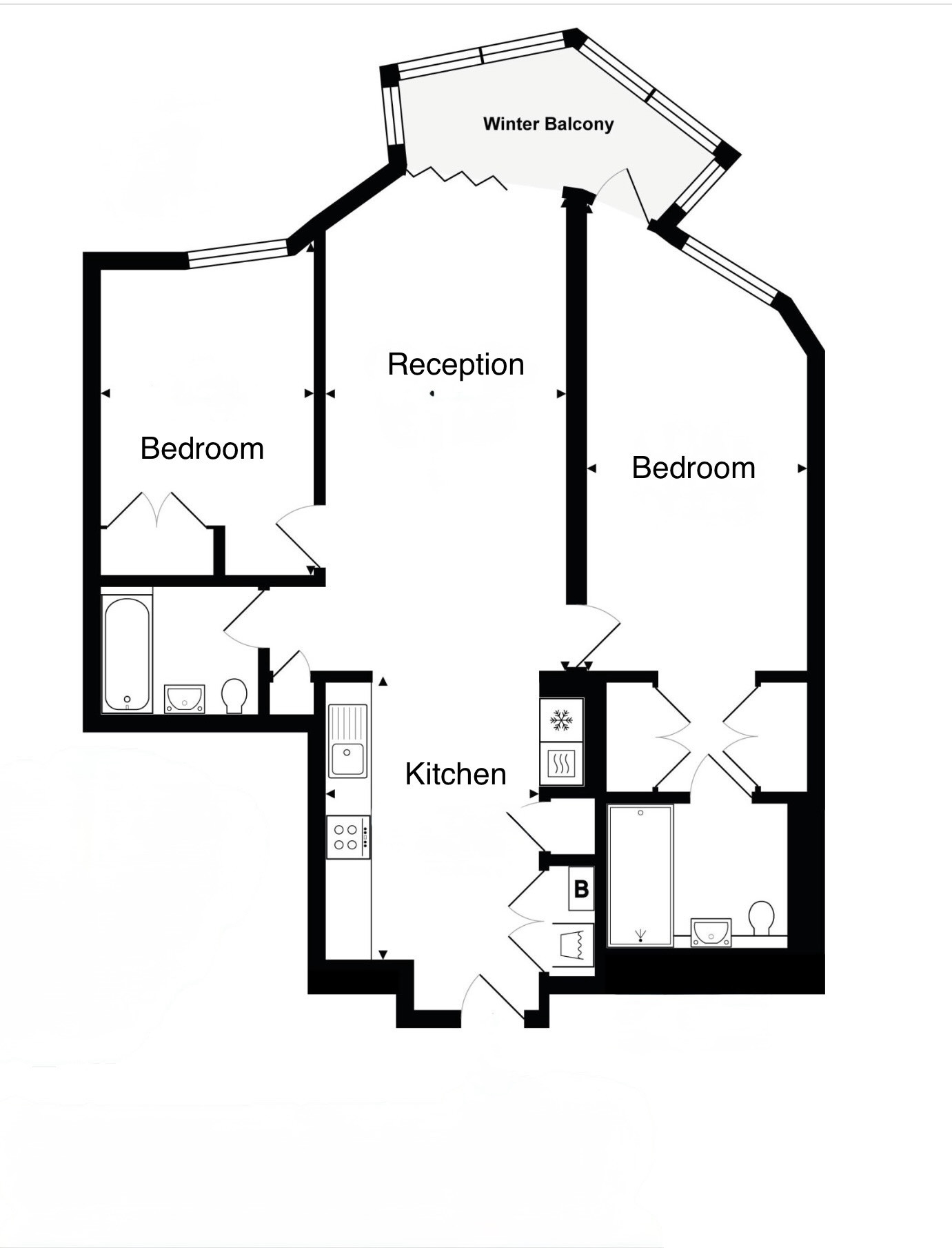 1107 Wilshire House,, Wilshire House, London floorplan