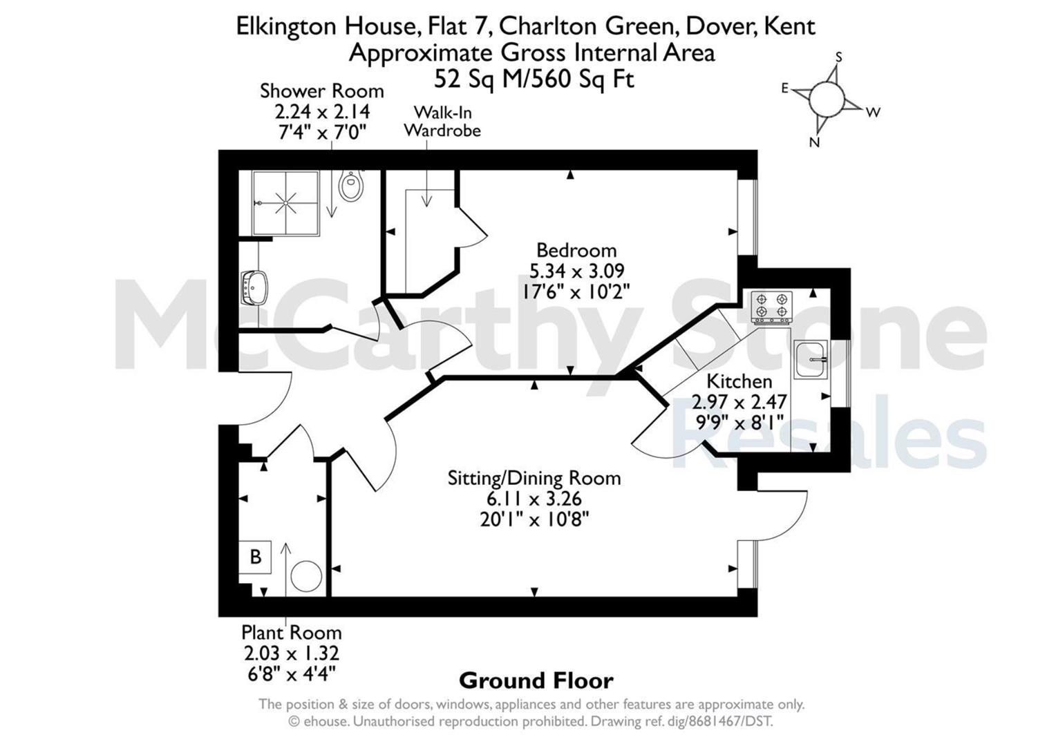 5342543, Charlton Green, Elkington House, Dover floorplan