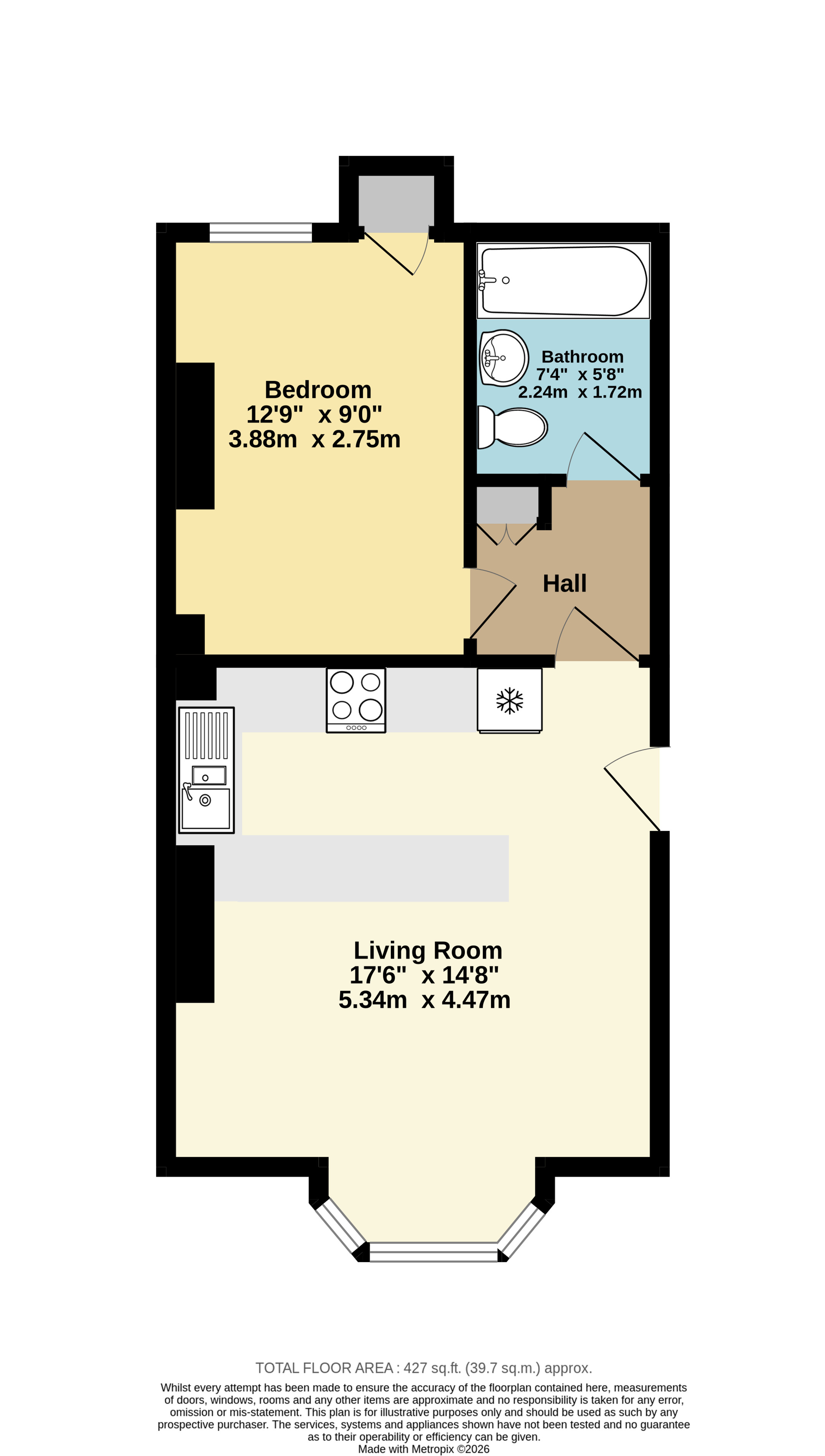 Flat 1, 26, Tankerton Road, Whitstable floorplan