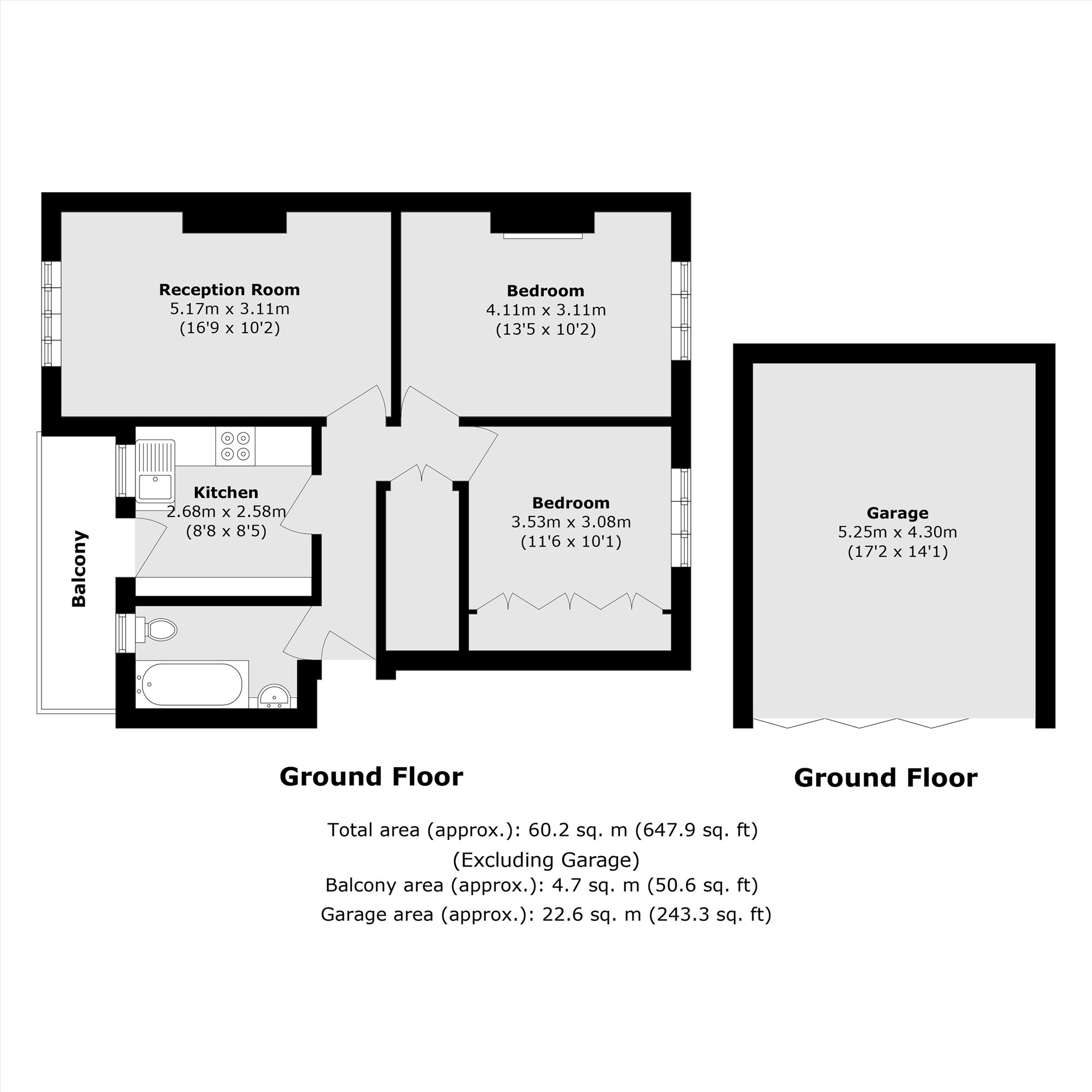 2 Langham Court, Park Road, East Twickenham floorplan