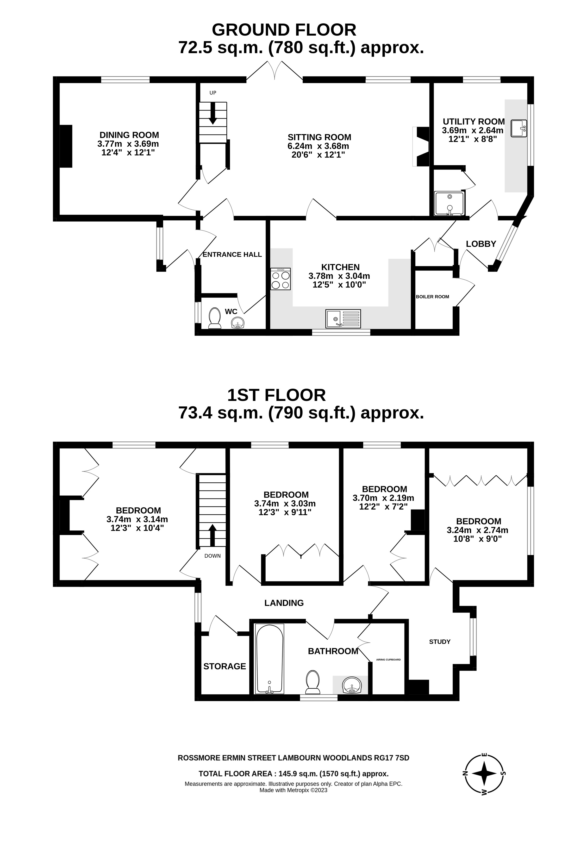 Ermin Street, Lambourn Woodlands, Hungerford, Berkshire RG17, 4 bedroom